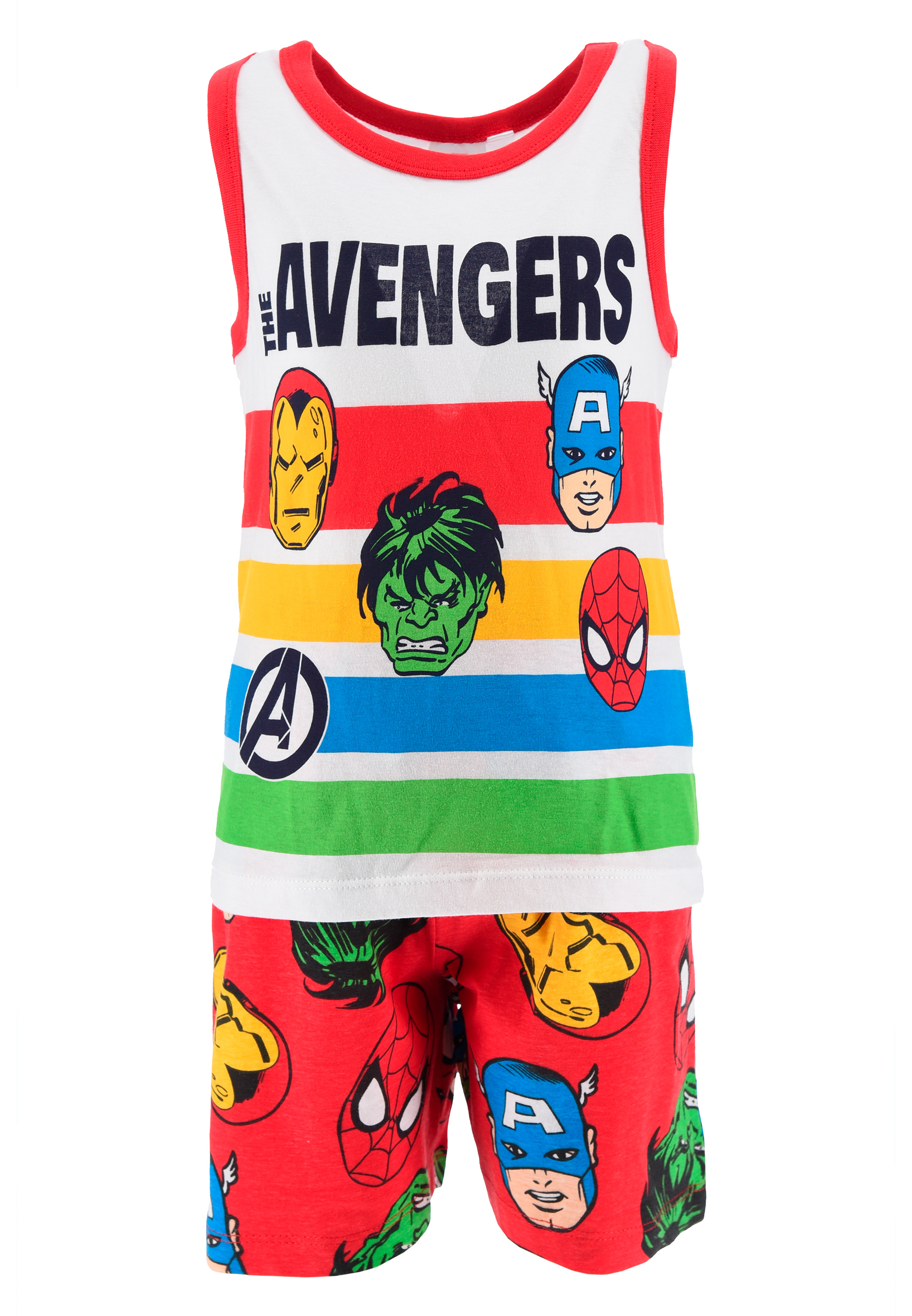 Avengers Jungen Pyjama Kinder Sommer Schlafanzug Kurz Shirt Short 