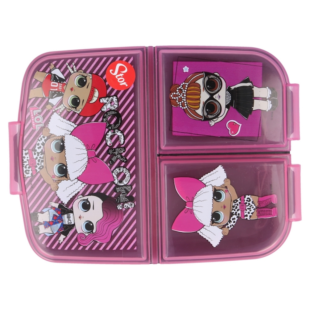 Kinder Premium Brotdose Lunchbox Frühstücks-Box Vesper-Dose mit 3 Fächern