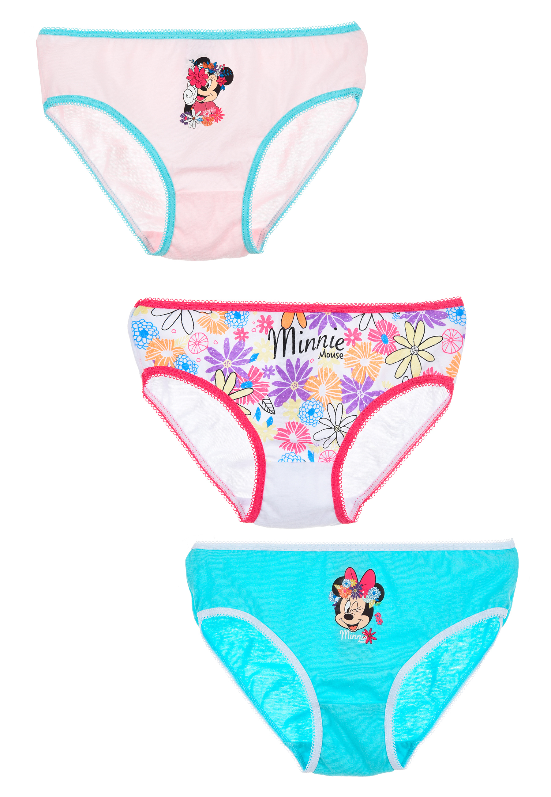 Minnie Mouse Kinder Mädchen Unterhosen Schlüpfer Slips 3er Pack