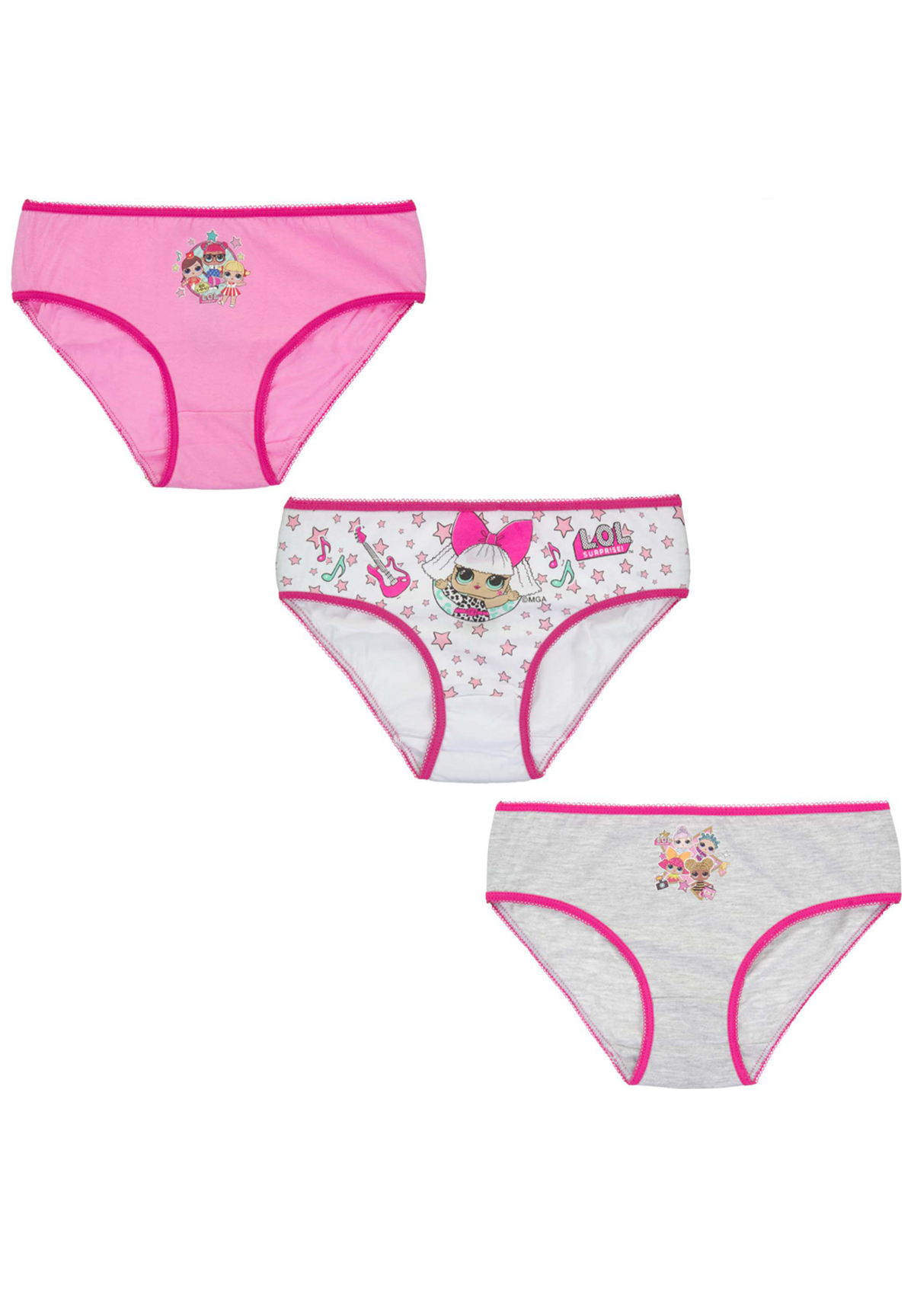 L.O.L. Surprise! lol Kinder Mädchen Unterhosen Schlüpfer Slips 3er Pack