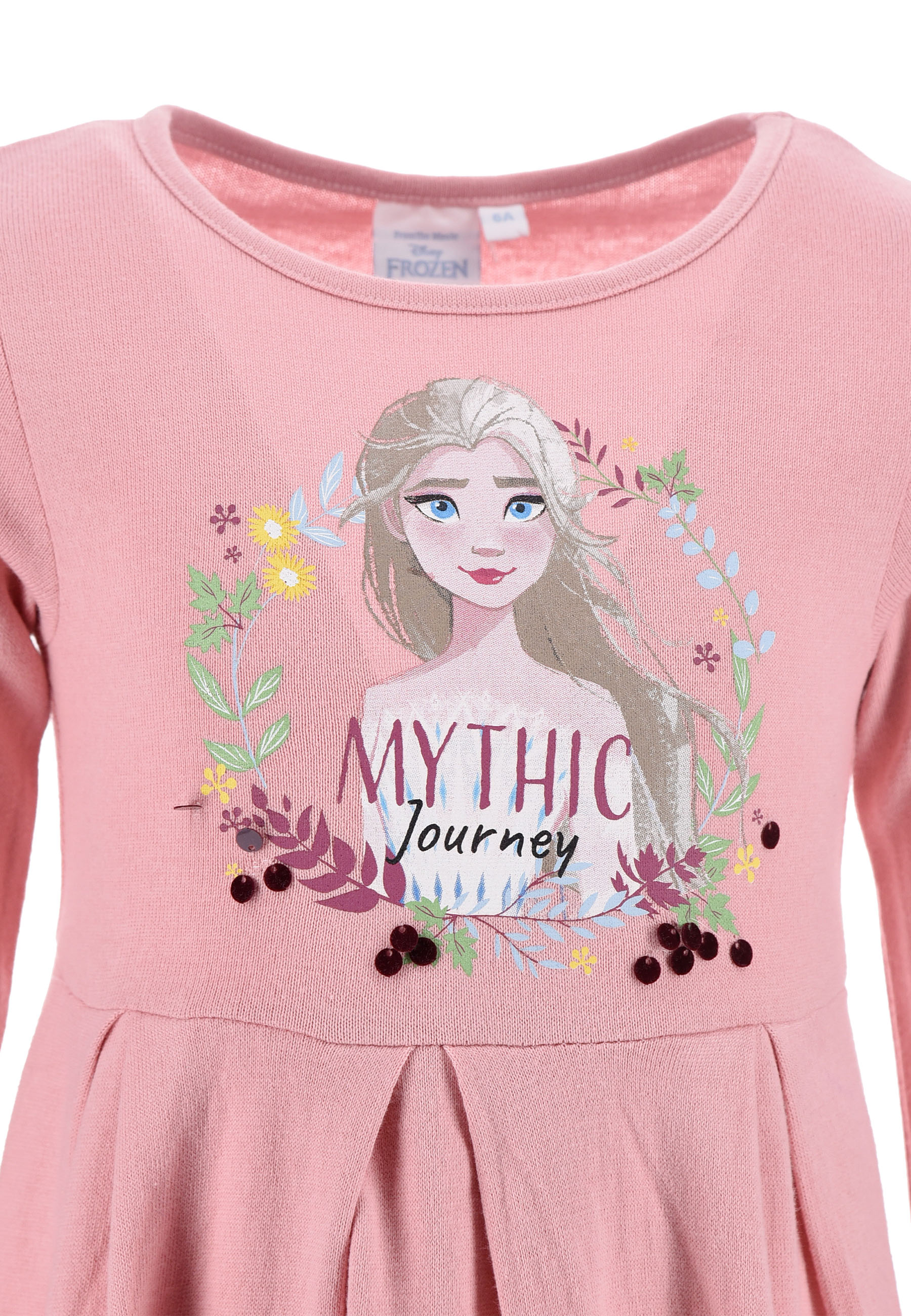 Frozen - Die Eiskönigin Elsa Kinder Mädchen Kleid Jerseykleid langarm Dress 