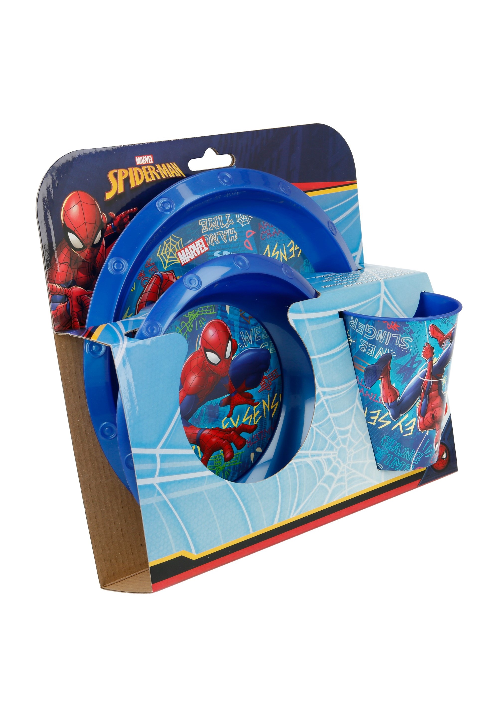 Spider-Man Kinder-Geschirr Frühstücks-Set 3-tlg. Geschenk-Set