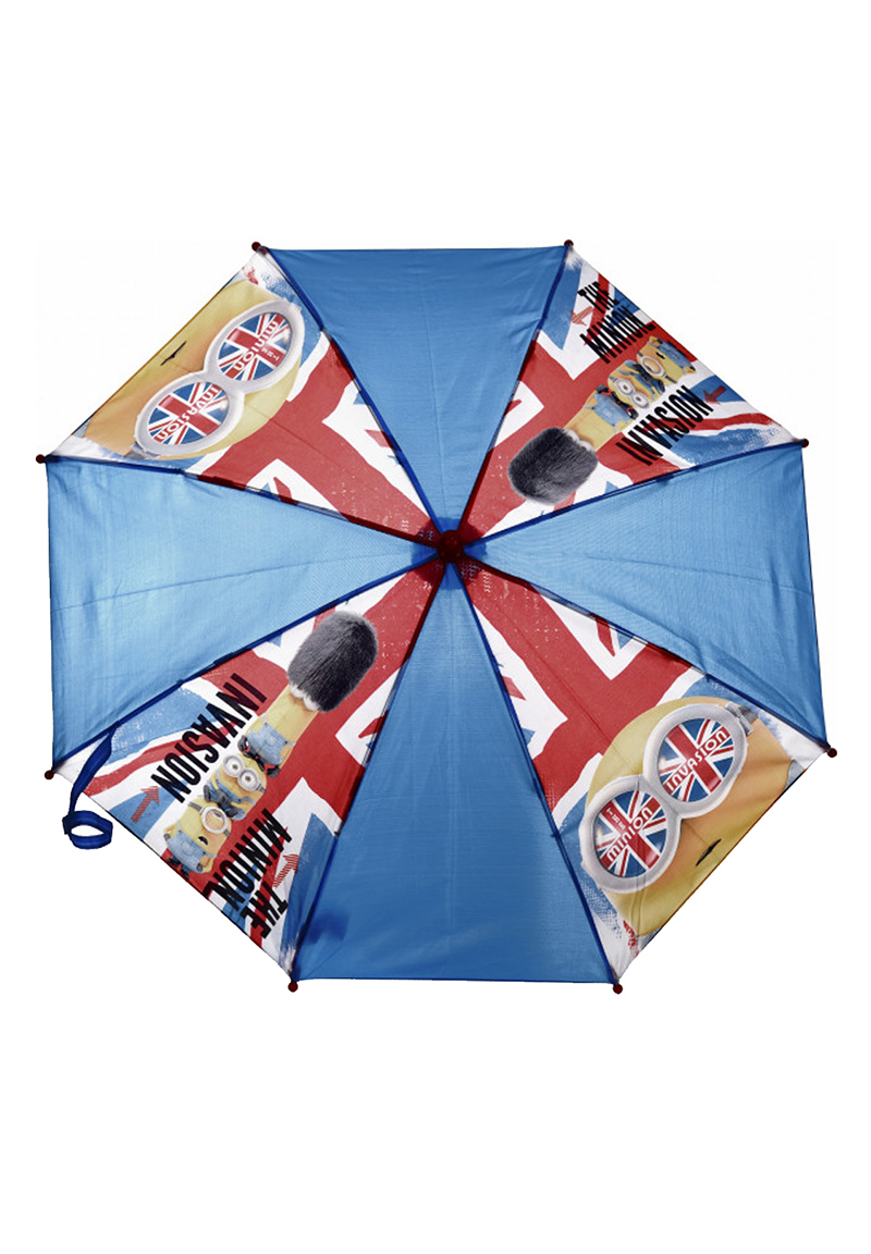 Minions Kinder Regenschirm Stockschirm Blau