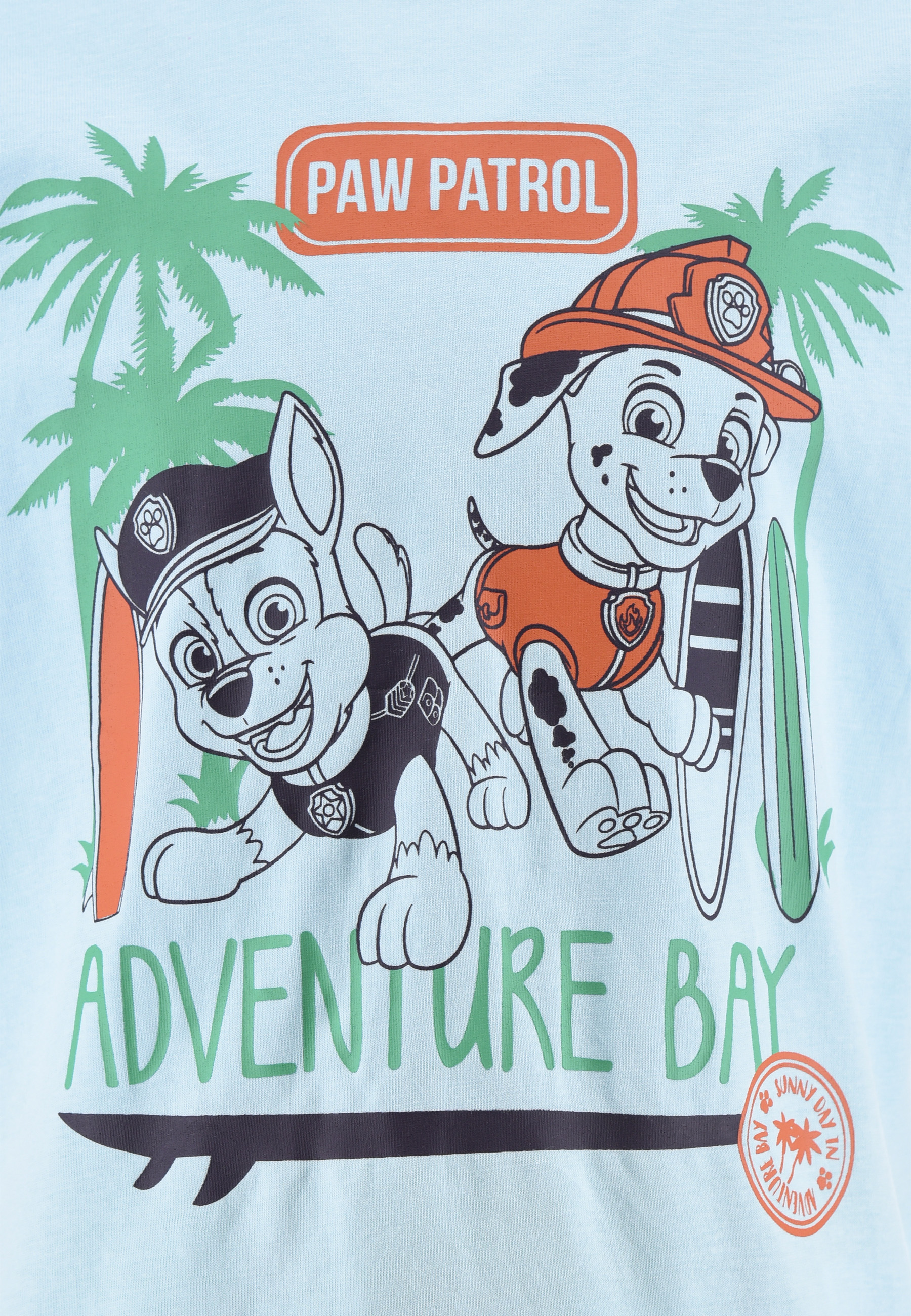 Paw Patrol Adventure Bay Chase Marshall Pyjama Schlafanzug Set Kurzarm