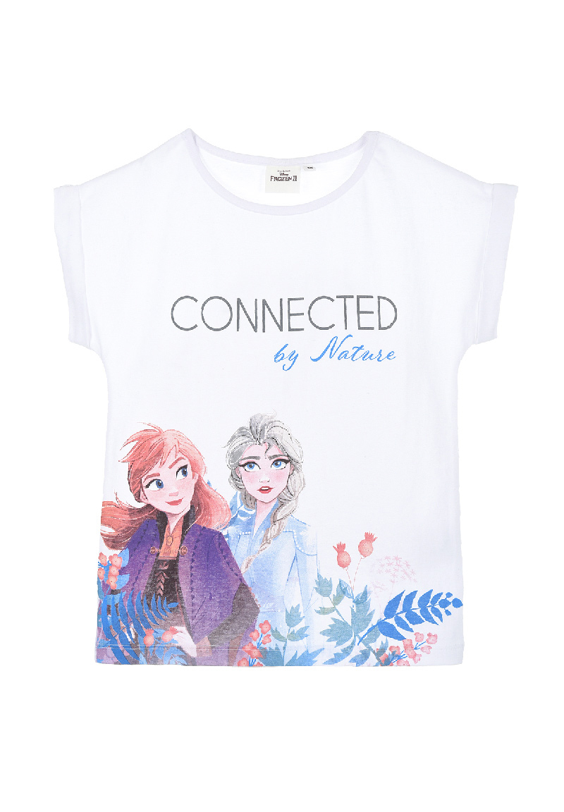 Frozen - Die Eiskönigin Anna und Elsa Mädchen T-Shirt Kinder Oberteil Kurzarm Sommer