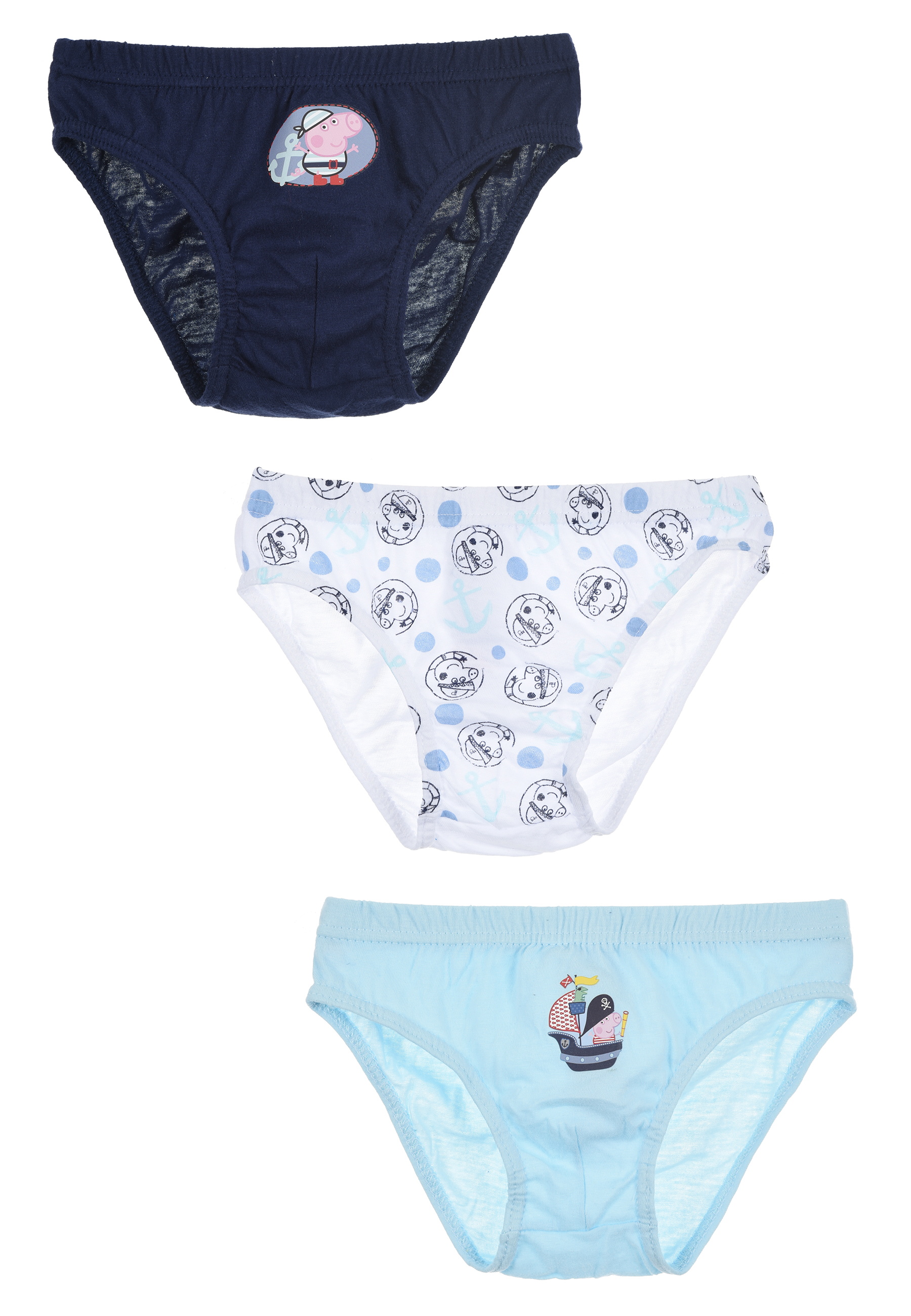 Peppa Wutz Pig Kinder Unterhosen Jungen Schlüpfer Slips 3er Pack George der Pirat