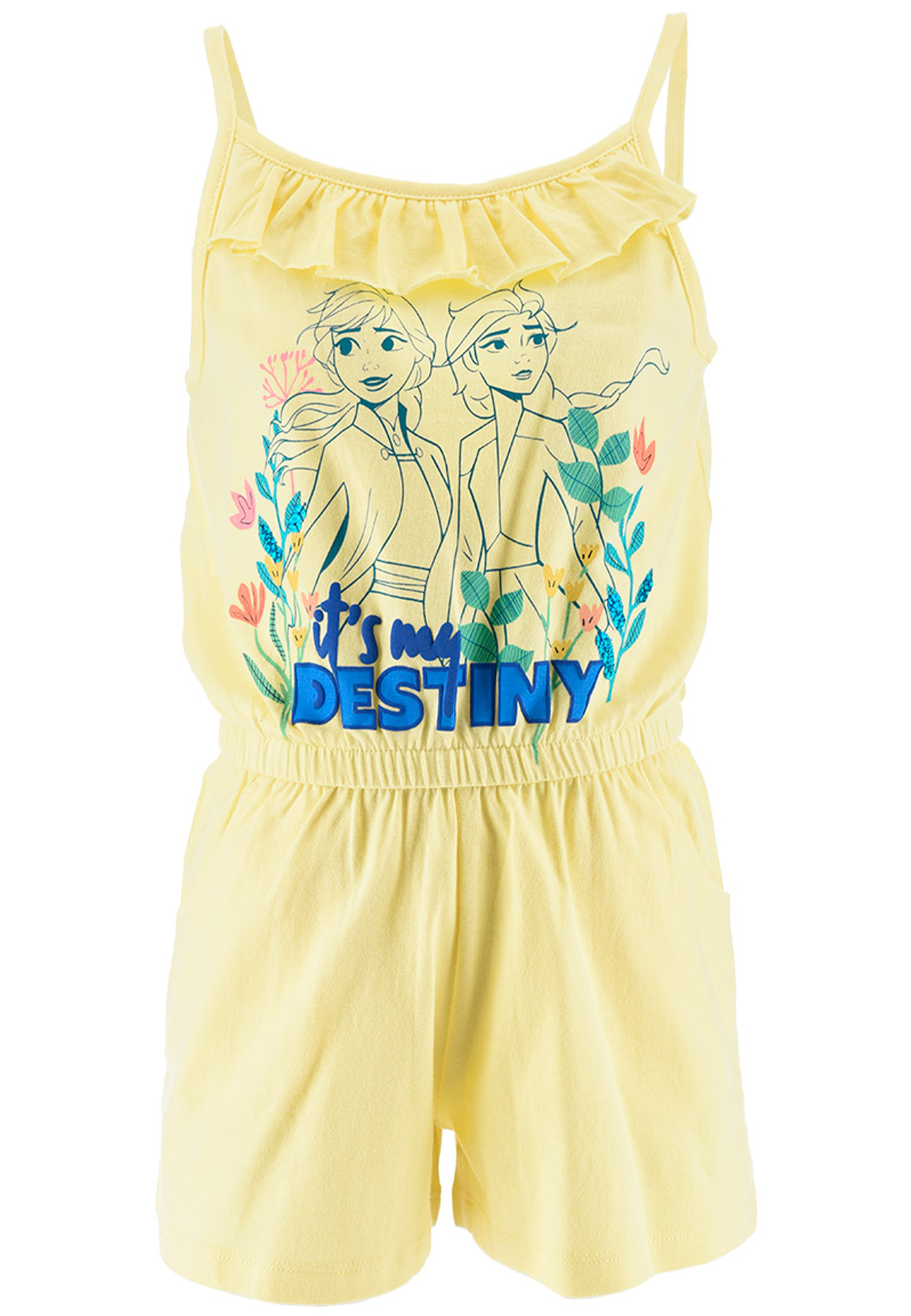 Frozen - Die Eiskönigin Anna & Elsa Mädchen Sommer Overall Jumpsuit Einteiler