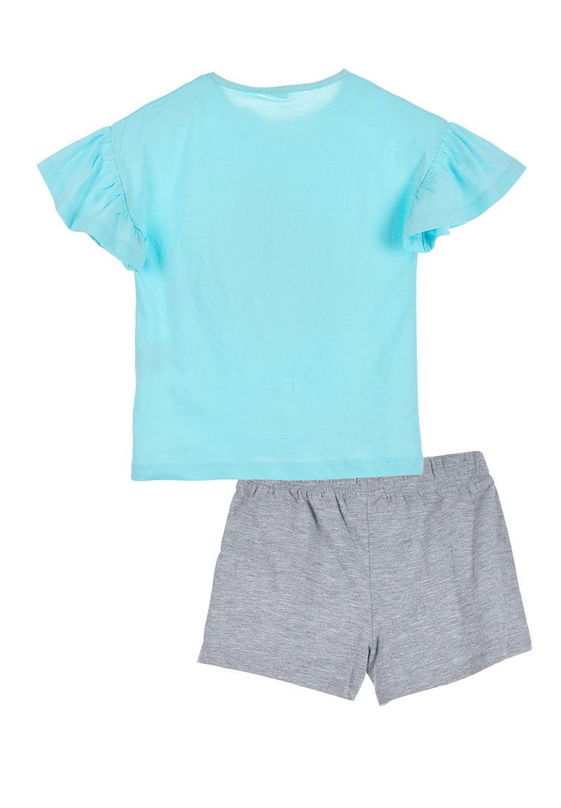 Frozen - Die Eiskönigin Elsa Mädchen T-Shirt und Short kurze Hose Kinder Sommer-Set 