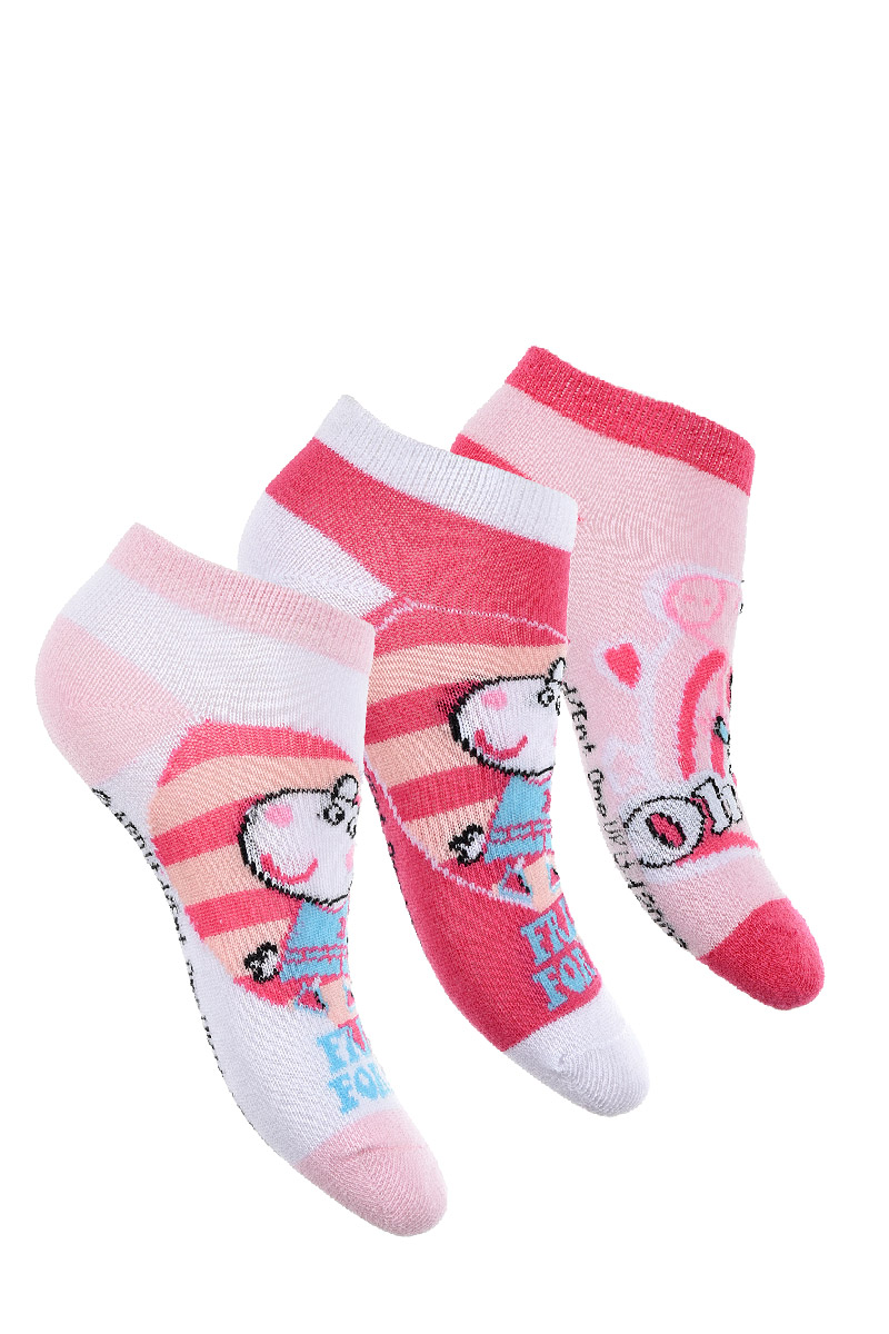 Peppa Pig Sneaker Socken Strümpfe 3 Paar Set für Kinder