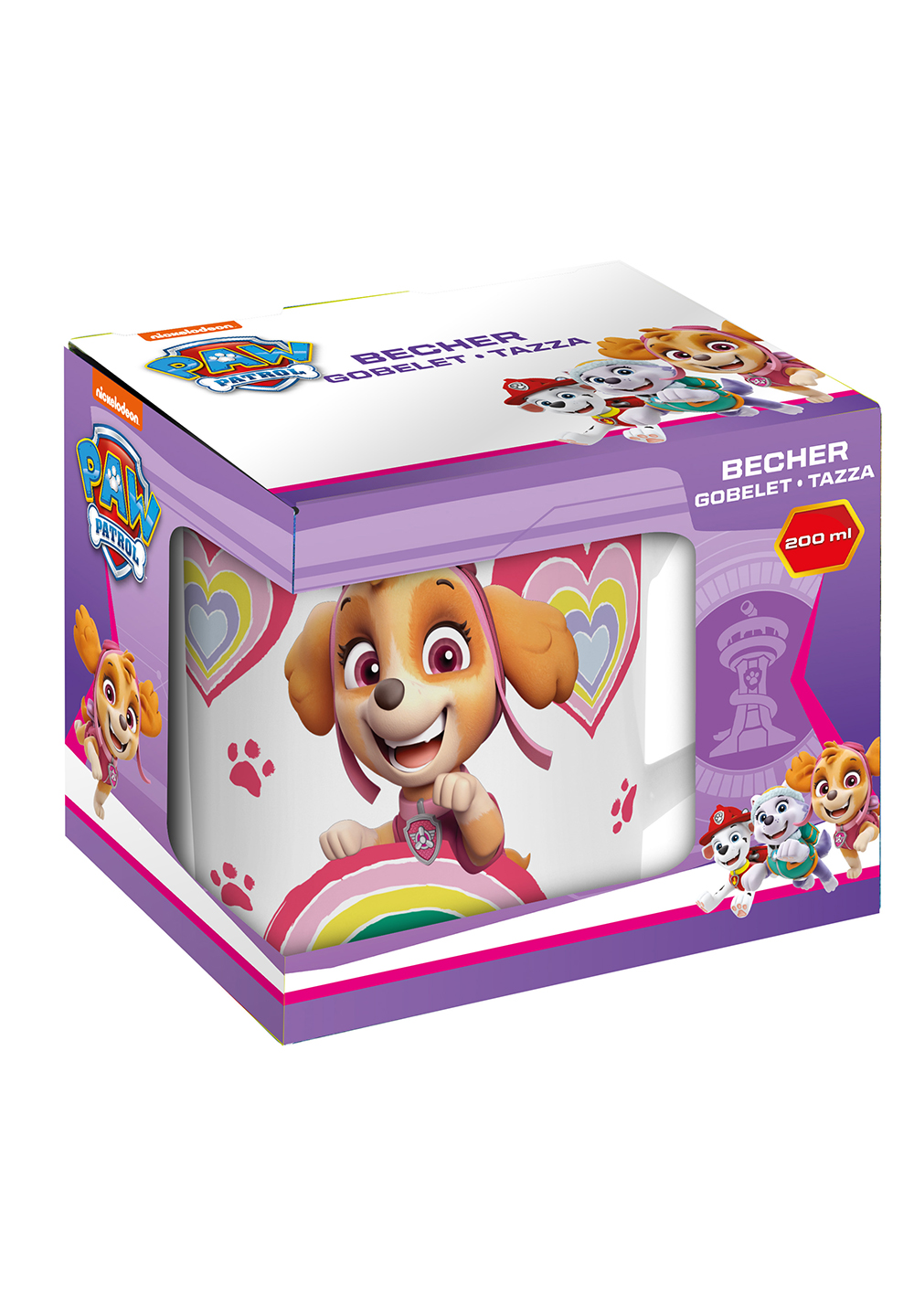 Paw Patrol Skye Kinder-Becher Tasse im Geschenkkarton