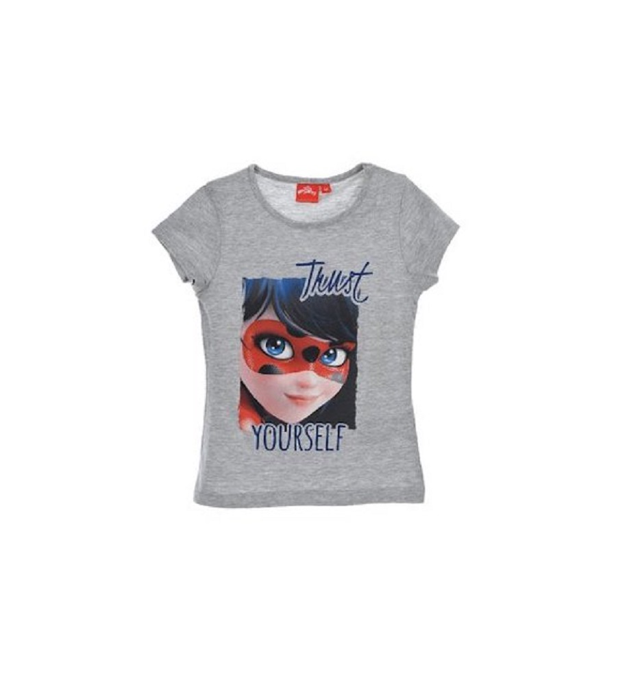 Miraculous Ladybug Mädchen T-Shirt Grau