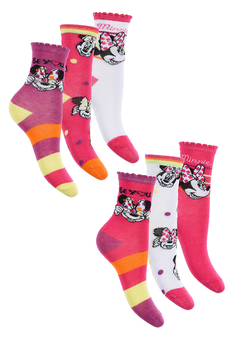Minnie Mouse 6 Paar Socken Strümpfe Set für Mädchen