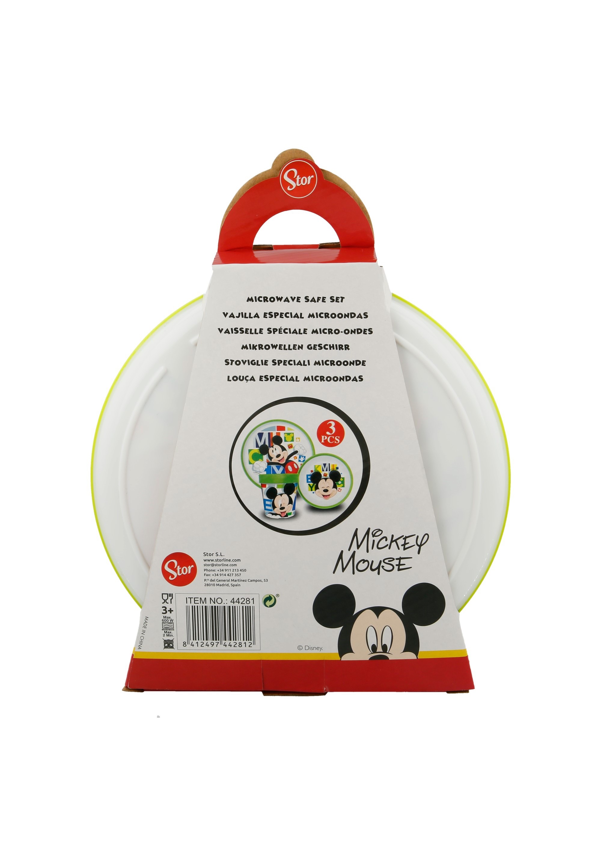 Disney Mickey Mouse Mikrowellen-Geschirr Set 3 tlg. BPA-Frei