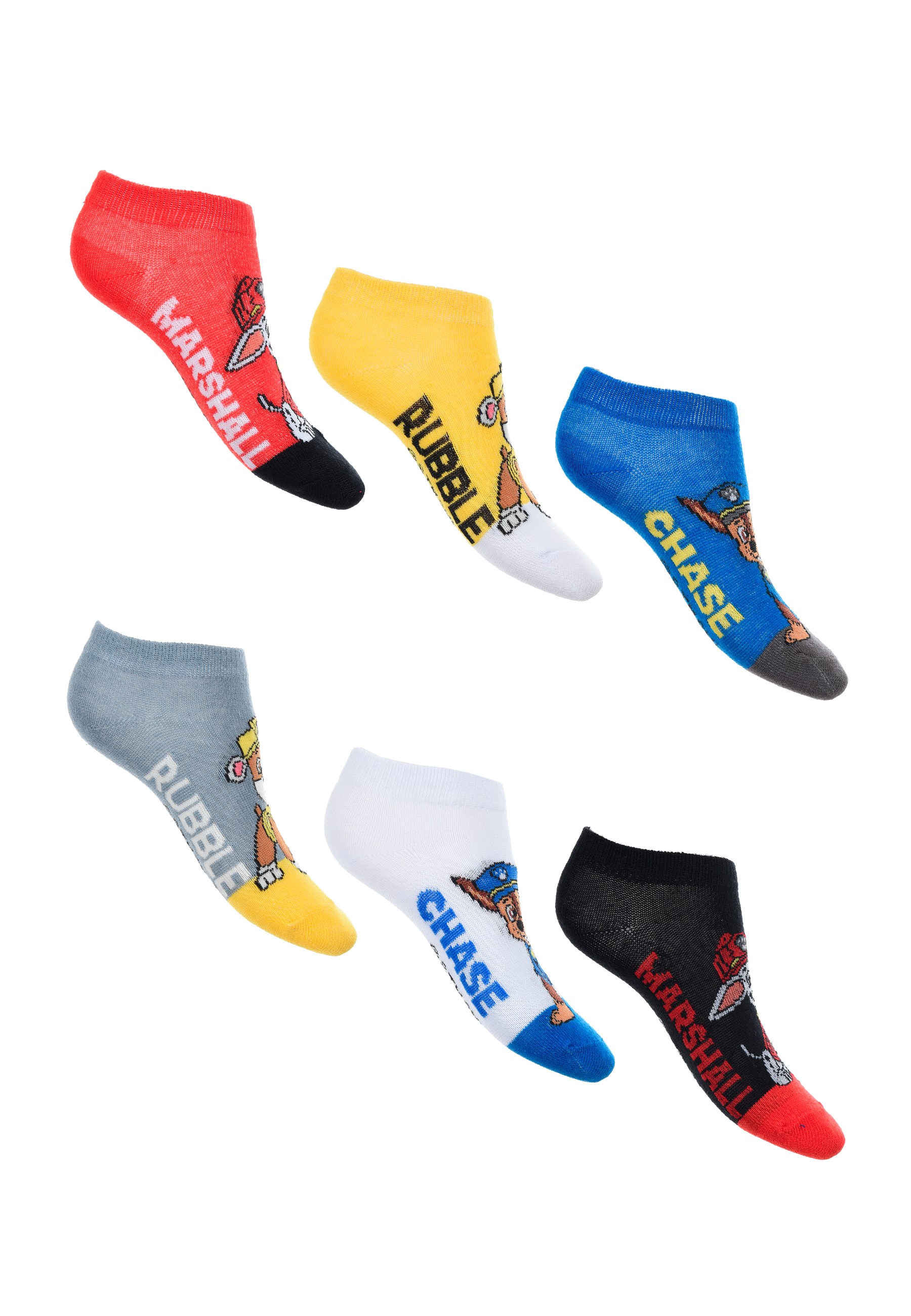 Paw Patrol Chase Marshall Rubble Kinder Jungen Sneaker Socken 6 Paar Strümpfe Paket