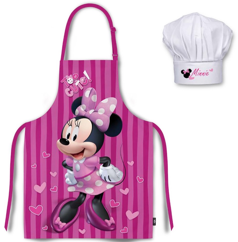 Disney Minnie Mouse Chefkoch Set 2 tlg. Koch-Mütze & Koch-Schürze