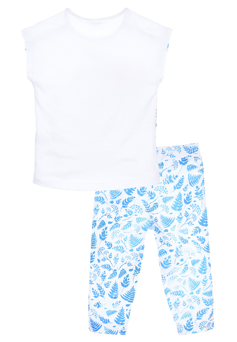 Frozen - Die Eiskönigin Anna und Elsa Schlafanzug Pyjama-Set Schlaf-Set Oberteil mit Hose  