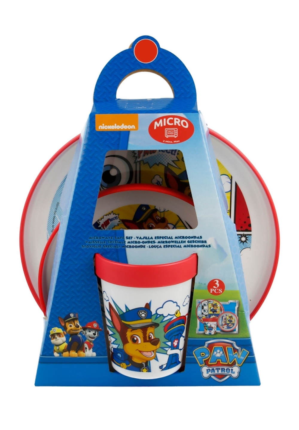 Paw Patrol Mikrowellen Geschirr Set 3 tlg. BPA-frei