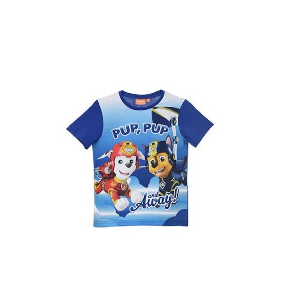 Paw Patrol Jungen Kinder T-Shirt "Chase & Marshall" Blau