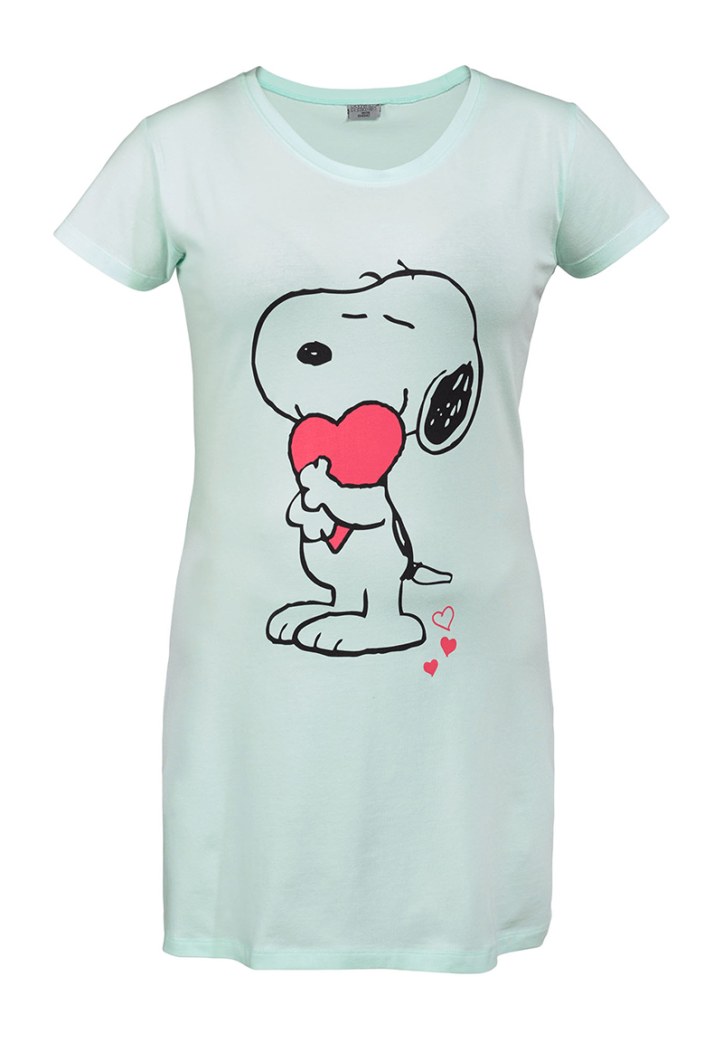 Peanuts Snoopy Damen Sommer Nachthemd-Kleid Schlafshirt Nachtwäsche