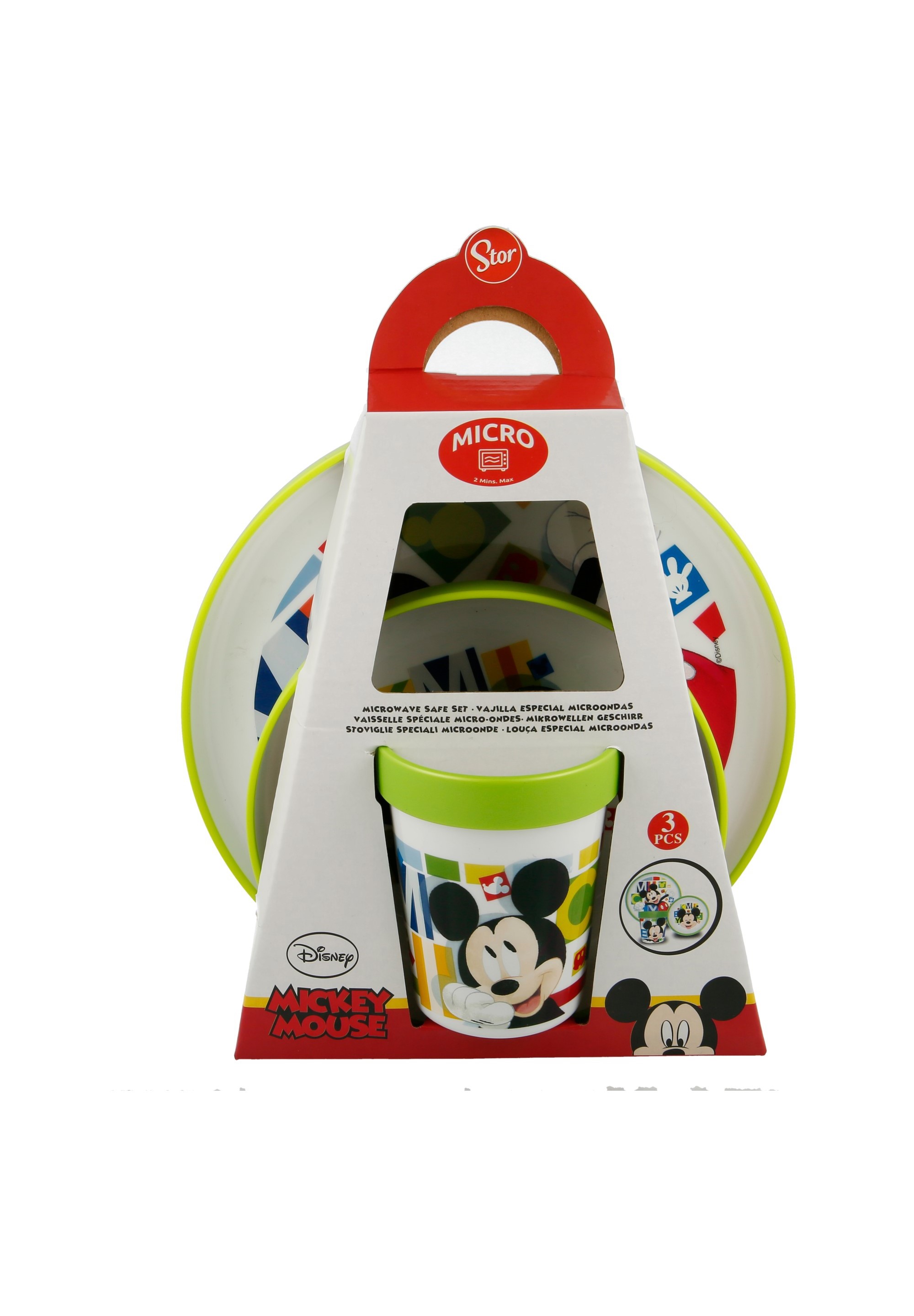 Disney Mickey Mouse Mikrowellen-Geschirr Set 3 tlg. BPA-Frei