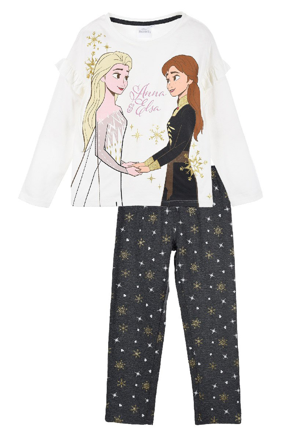 Frozen - Die Eiskönigin Schlafanzug Kinder Pyjama Elsa Anna