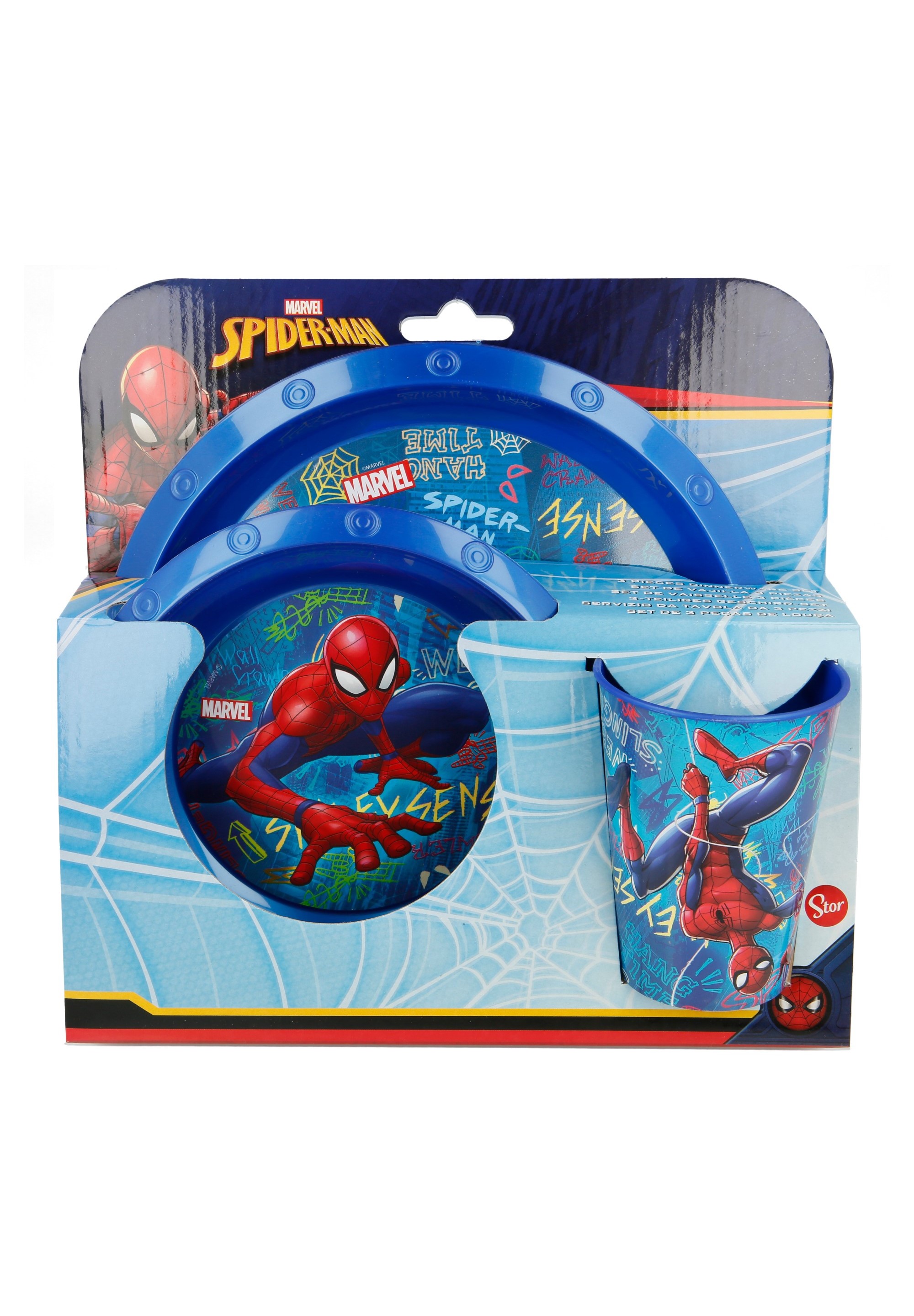 Spider-Man Kinder-Geschirr Frühstücks-Set 3-tlg. Geschenk-Set