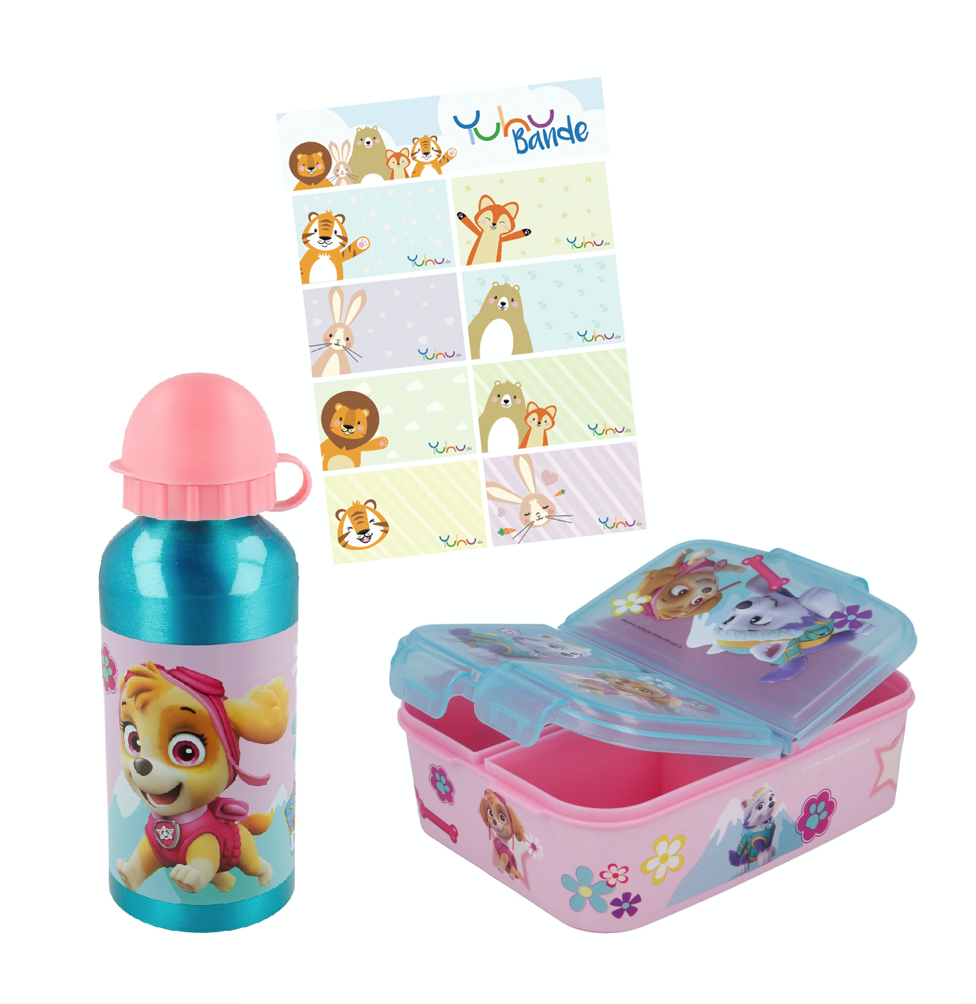 Paw Patrol Skye Set Premium Brotdose + Alu-Trinkflasche