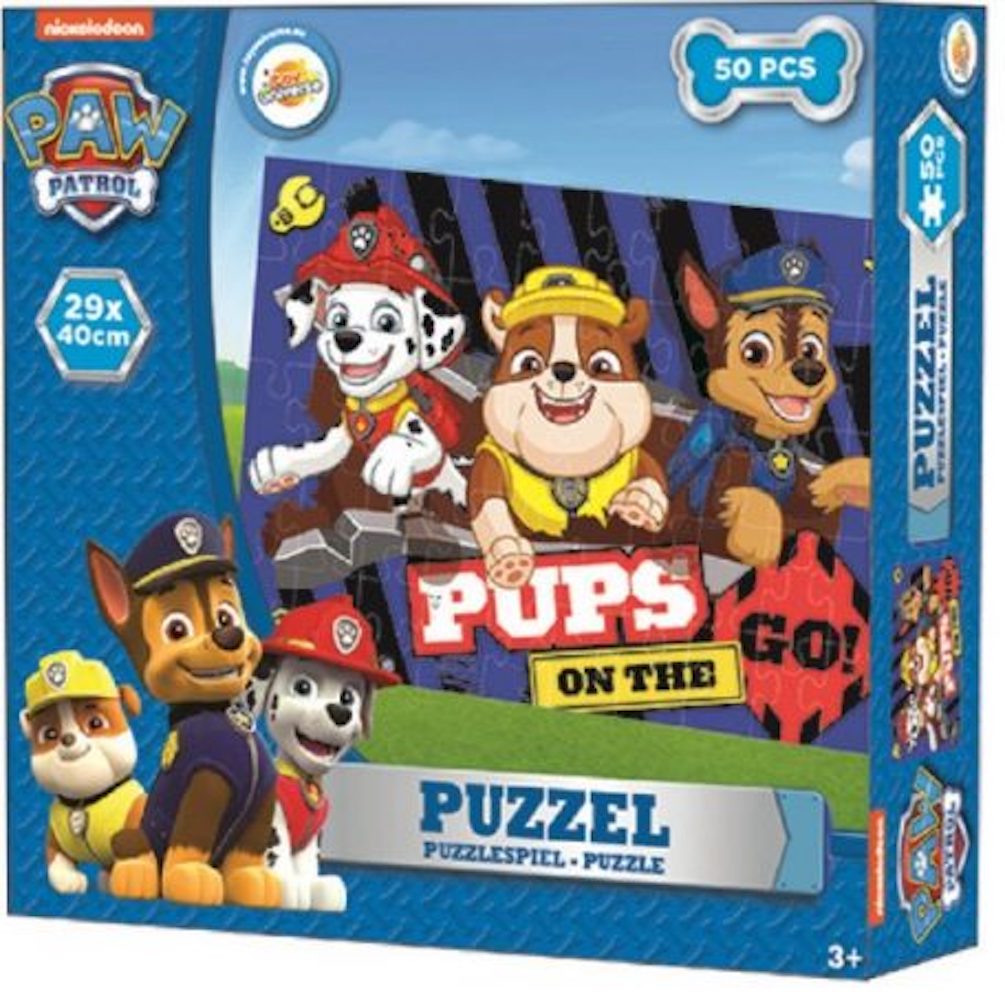 Paw Patrol Chase, Marshall und Rubble Kinder-Puzzle mit 50 Teilen 