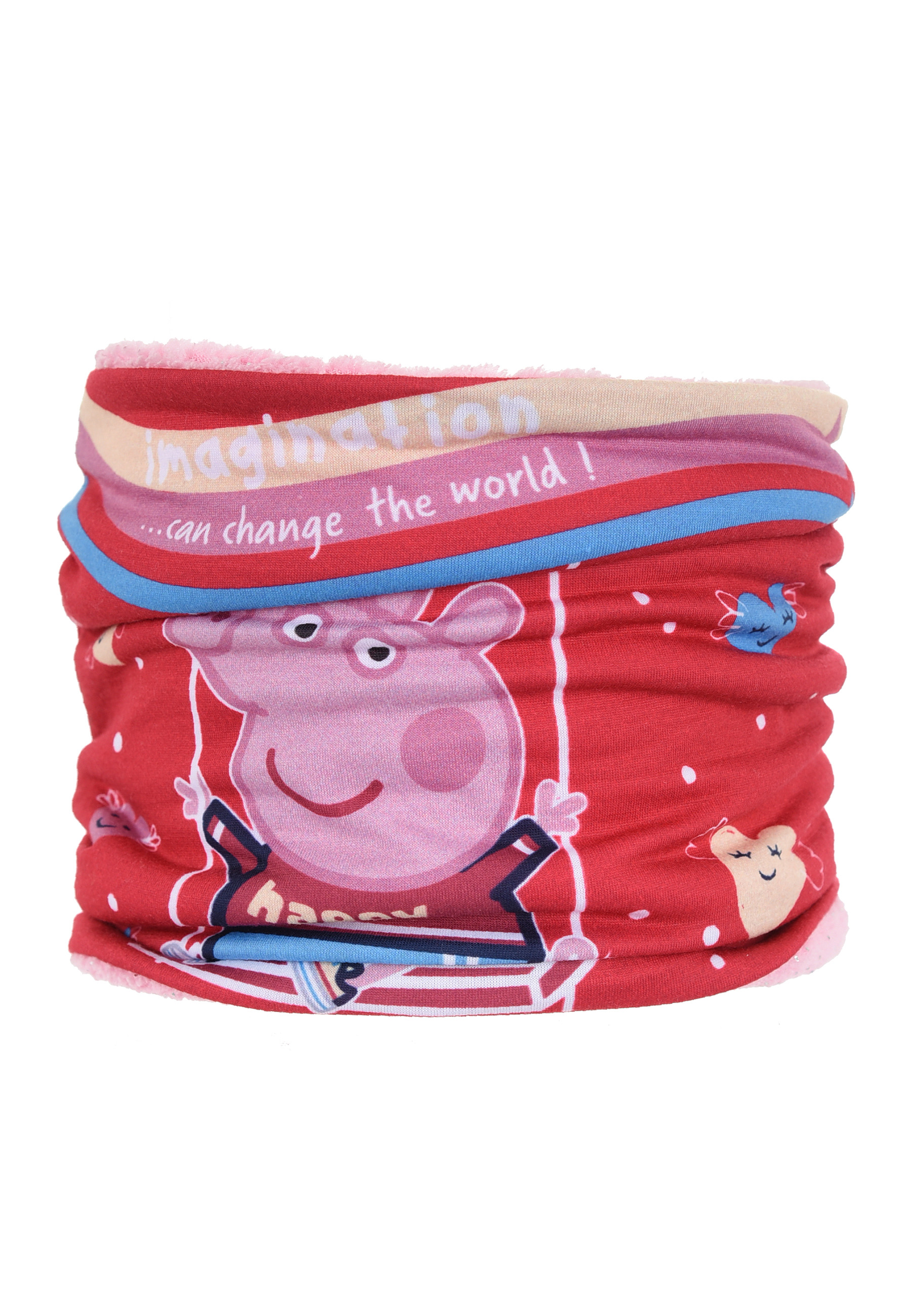 Peppa Wutz Pig Kinder Mädchen Winter-Schal Schlauchschal Loop Pink