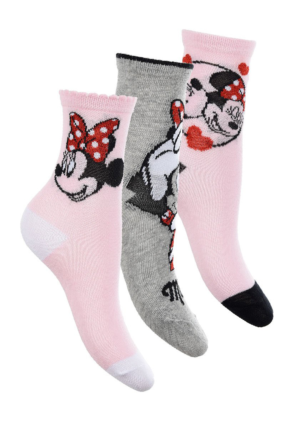Minnie Mouse Kinder Mädchen Socken 6 Paar Strümpfe Paket Set