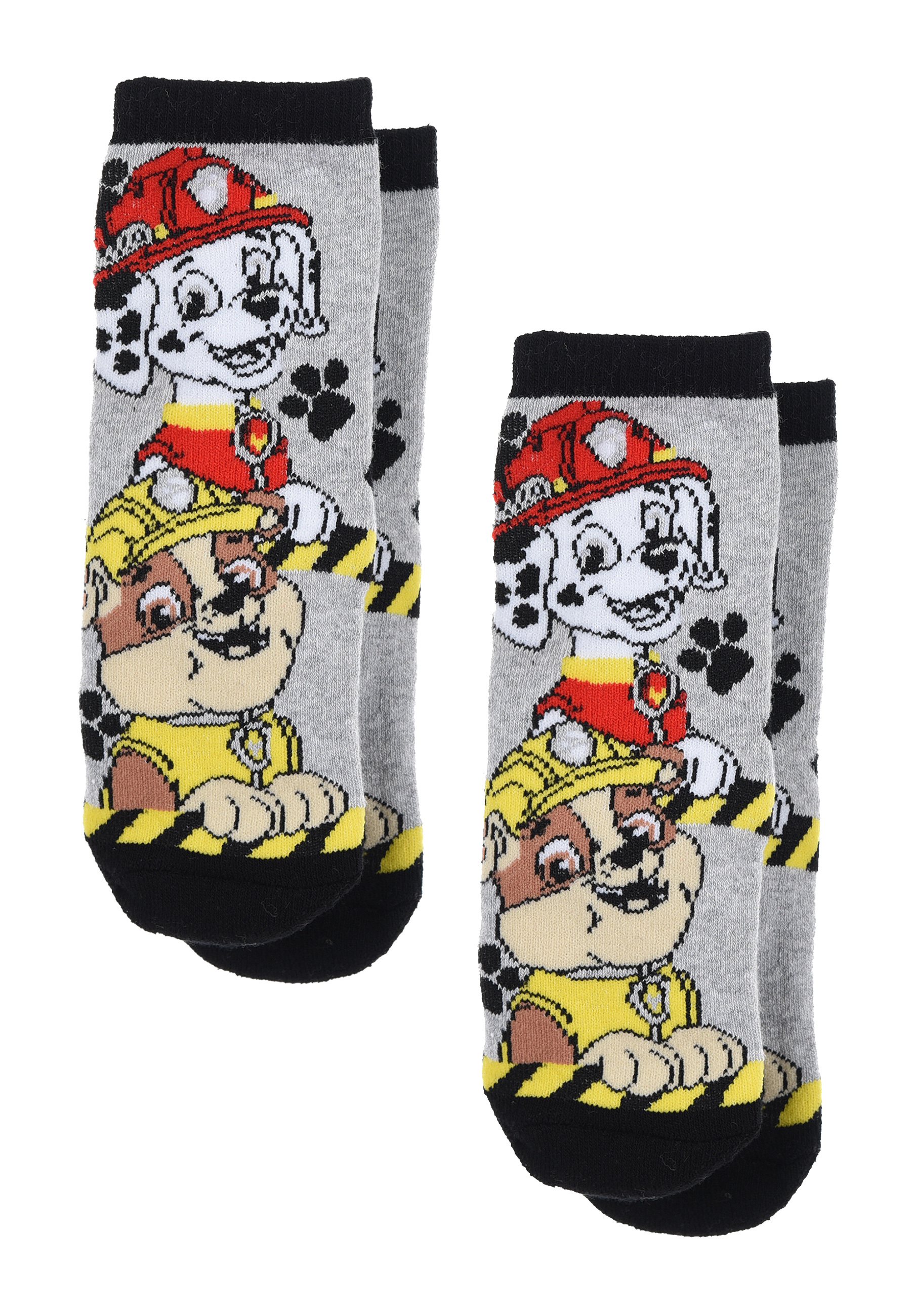 Paw Patrol Marshall Rubble Kinder Jungen Socken 2 Paar Set Gumminoppen Stopper-Socken Strümpfe