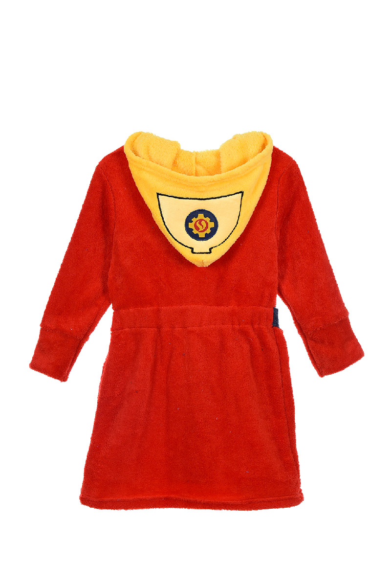 Feuerwehrmann Sam Kinder-Bademantel Morgenmantel mit Kapuze