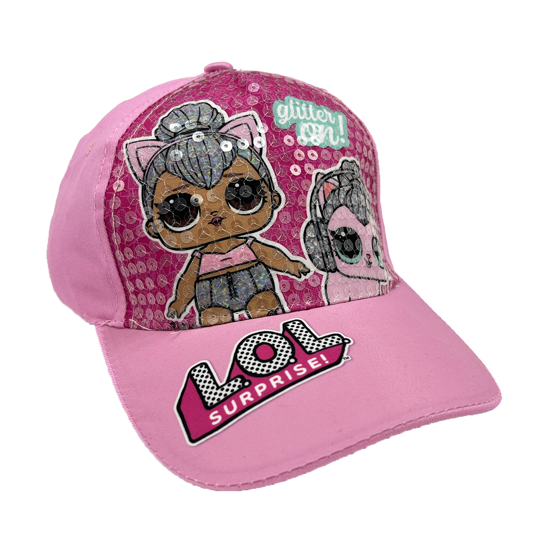 L.O.L Surprise! LOL glittet on! Kinder Kappe Baseball-Cap Mütze Sommer-Hut Rosa
