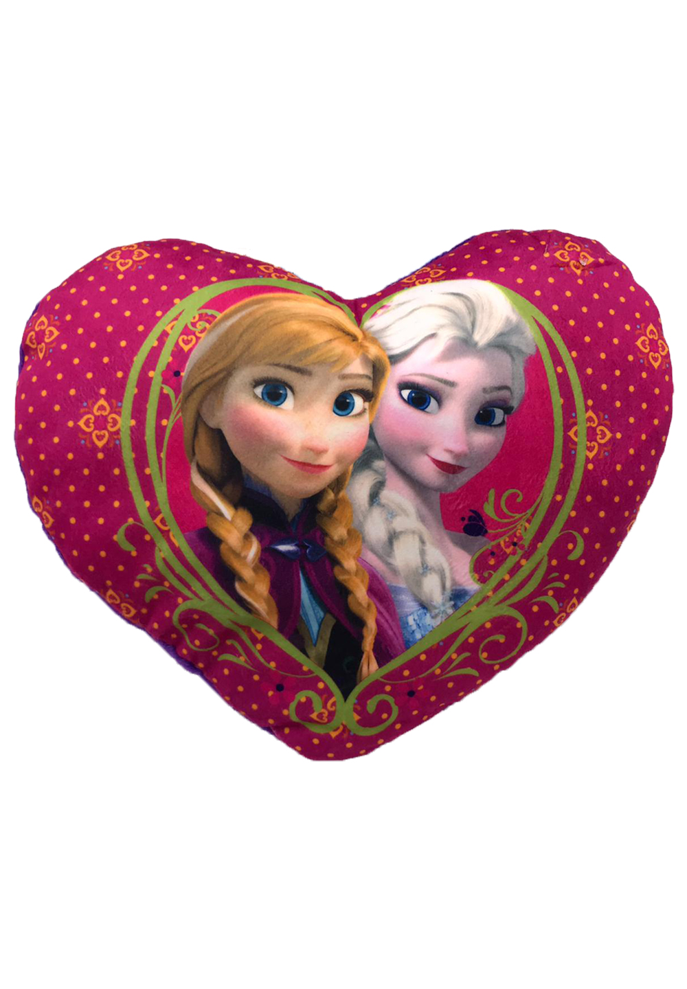 Disney Frozen - Eiskönigin Anna und Elsa Kinder Herz-Kissen Lila