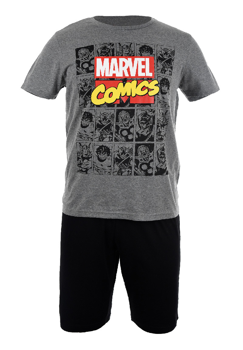 Avengers Herren Schlafanzug Shorty T-shirt und Shorts S-XL