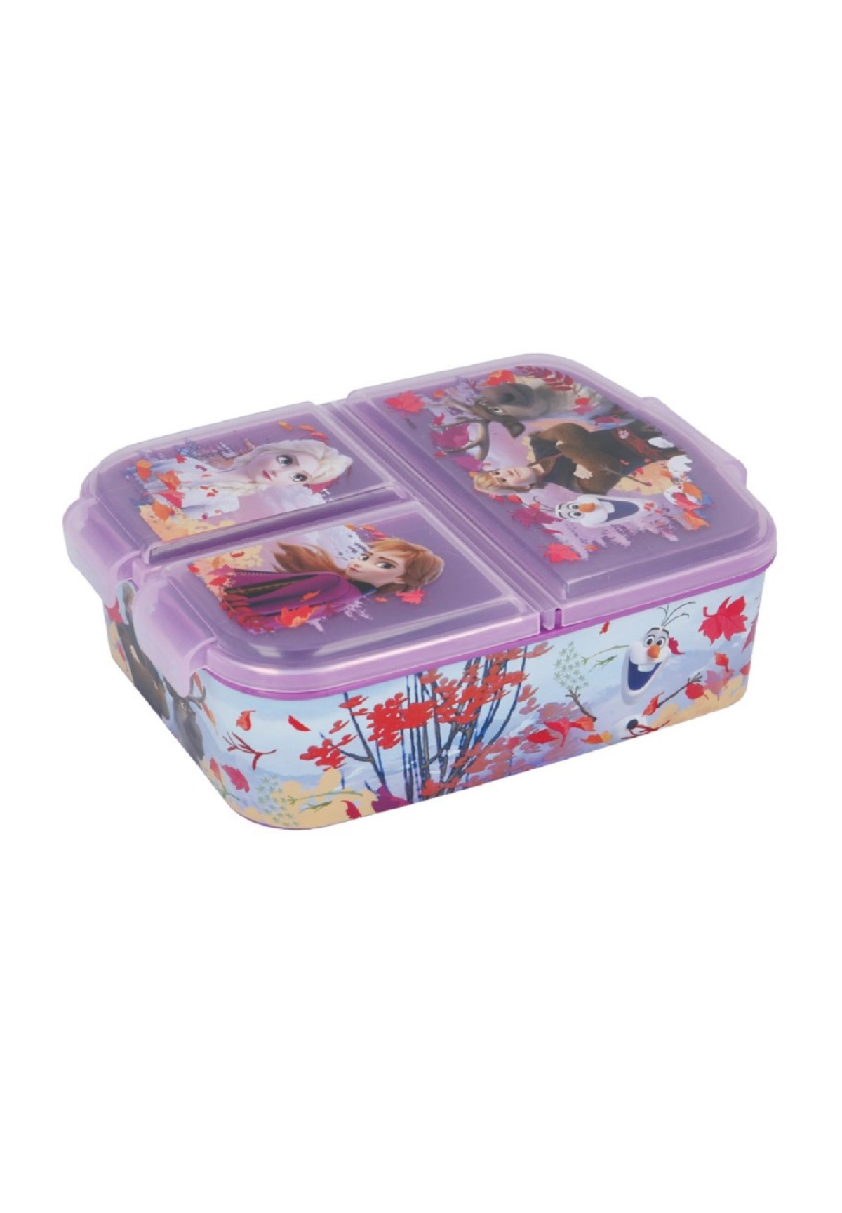 Frozen 2 - Die Eiskönigin II Anna und Elsa Kinder Premium Lunchbox Brotdose Frühstücks-Box Vesper-Dose mit 3 Fächern