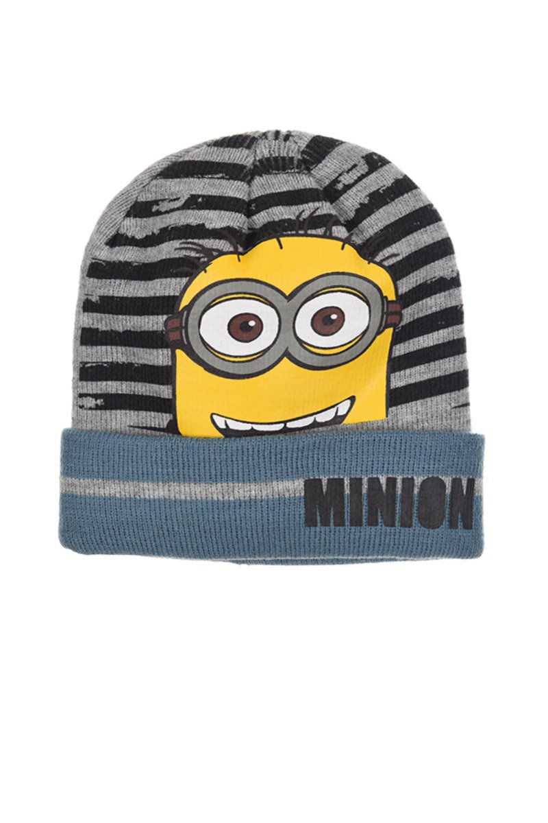 Minions Kinder Jungen Winter-Mütze Grau