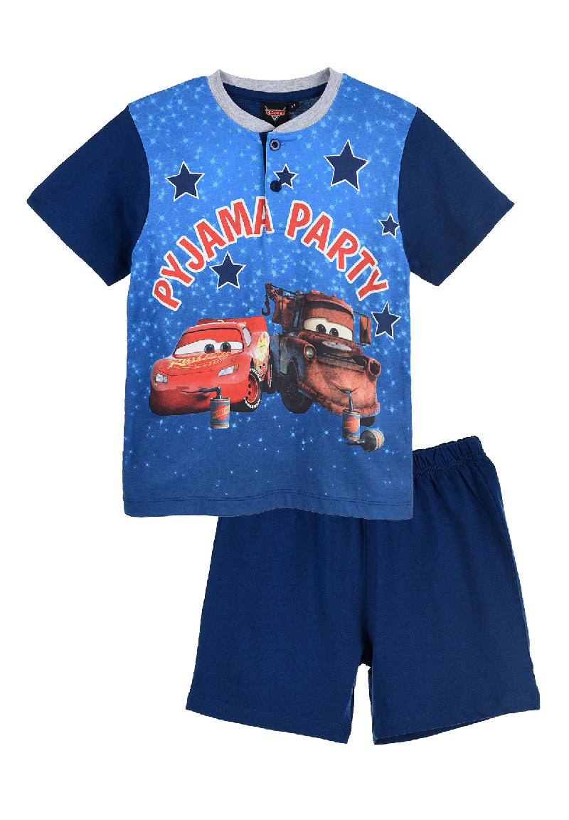 Cars Jungen Pyjama Kinder Schlafanzug Sommer-Set Shirt Short kurzarm Shorty