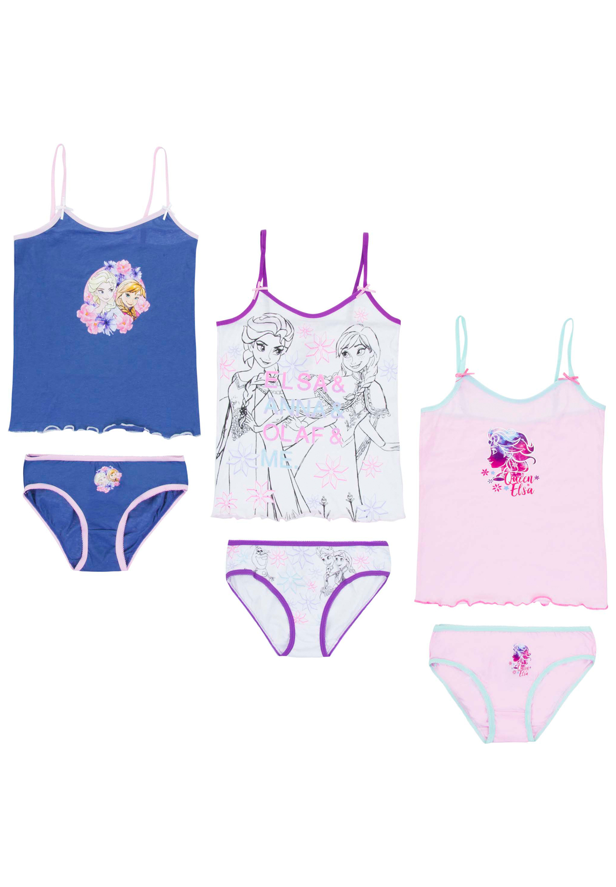 Frozen 2 - Die Eiskönigin Unterwäsche-Set Unterhemd + Unterhose 3 tlg.