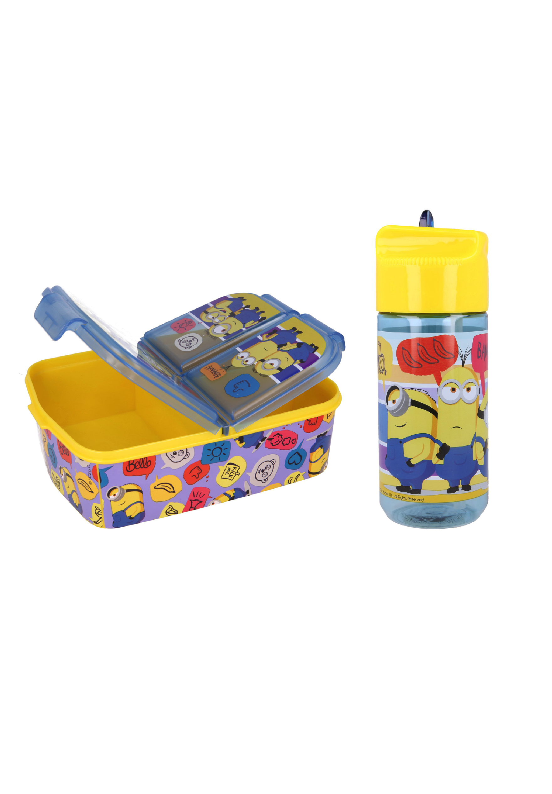 Minions Lunch-Set Premium Brotdose + Tritan-Trinkflasche