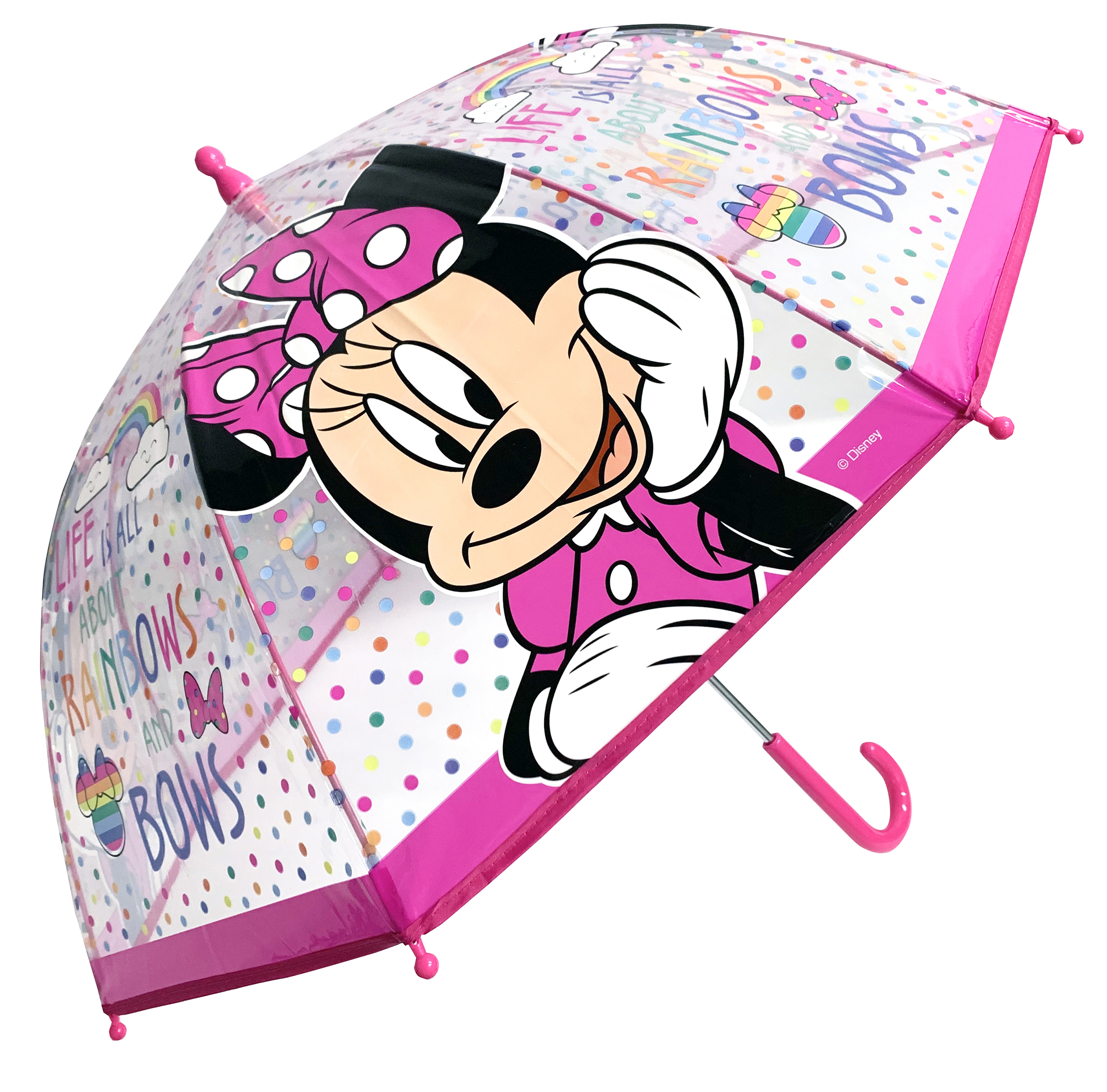 Disney Minnie Mouse Kinder Stock-Schirm Regenschirm Kuppelschirm