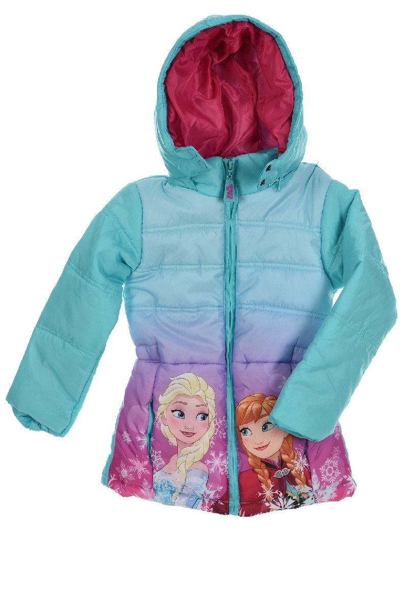 Disney Frozen - Die Eiskönigin Anna & Elsa Winterjacke Mantel mit Kapuze Türkis