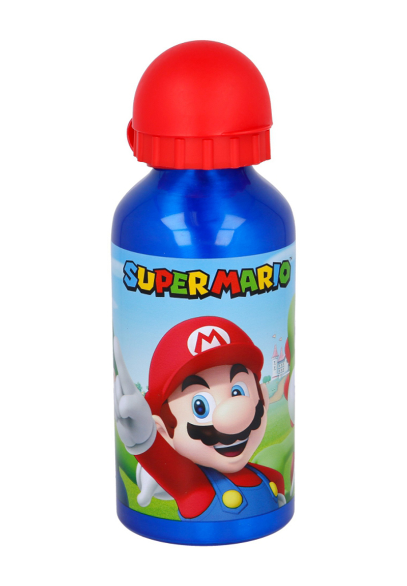 Super Mario Trinkflasche Aluminium Sportflasche Mario und Luigi 
