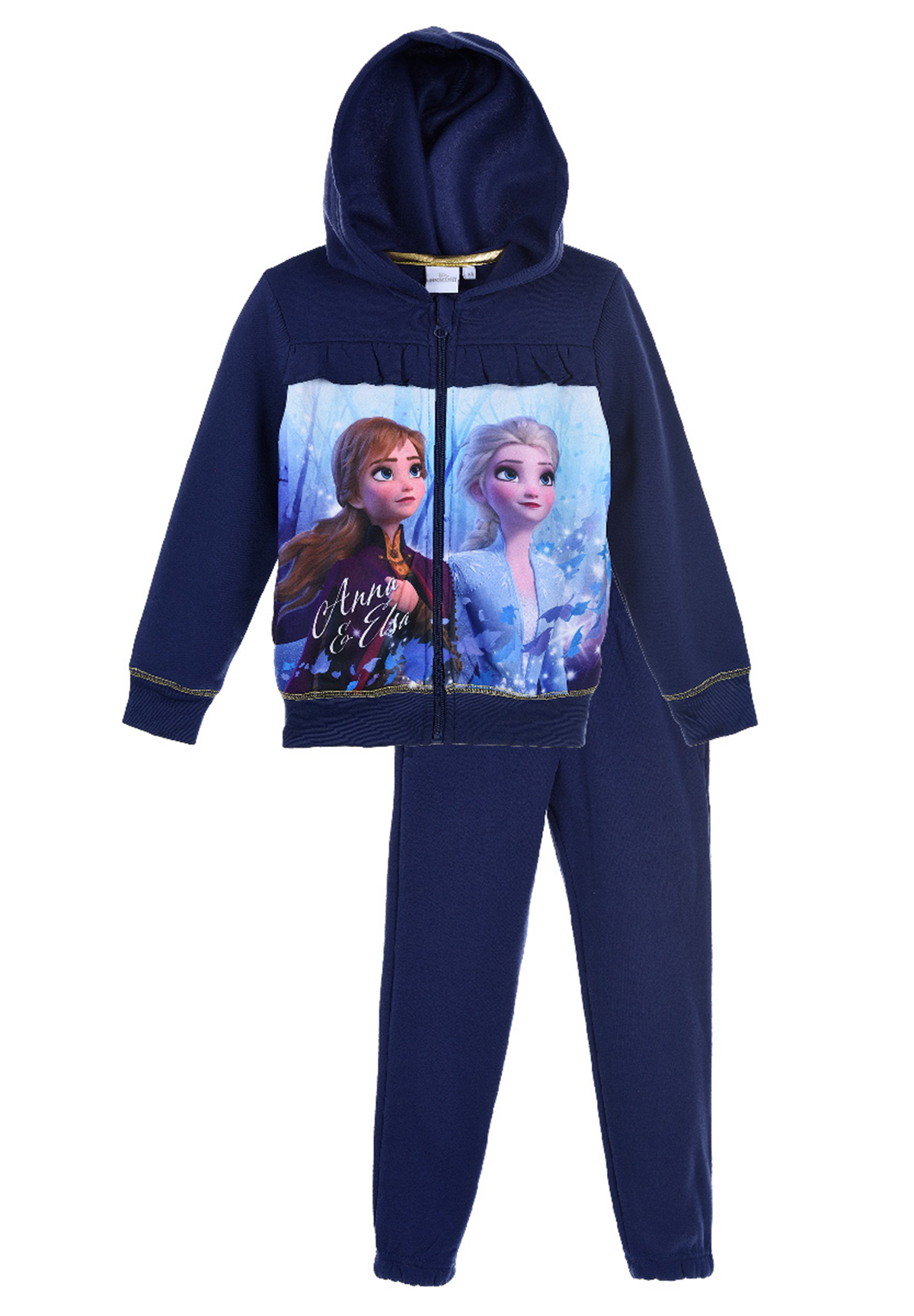Frozen - Die Eiskönigin Jogging-Anzug Sweat-Jacke mit Jogging-Hose Trainings-Anzug Elsa und Anna