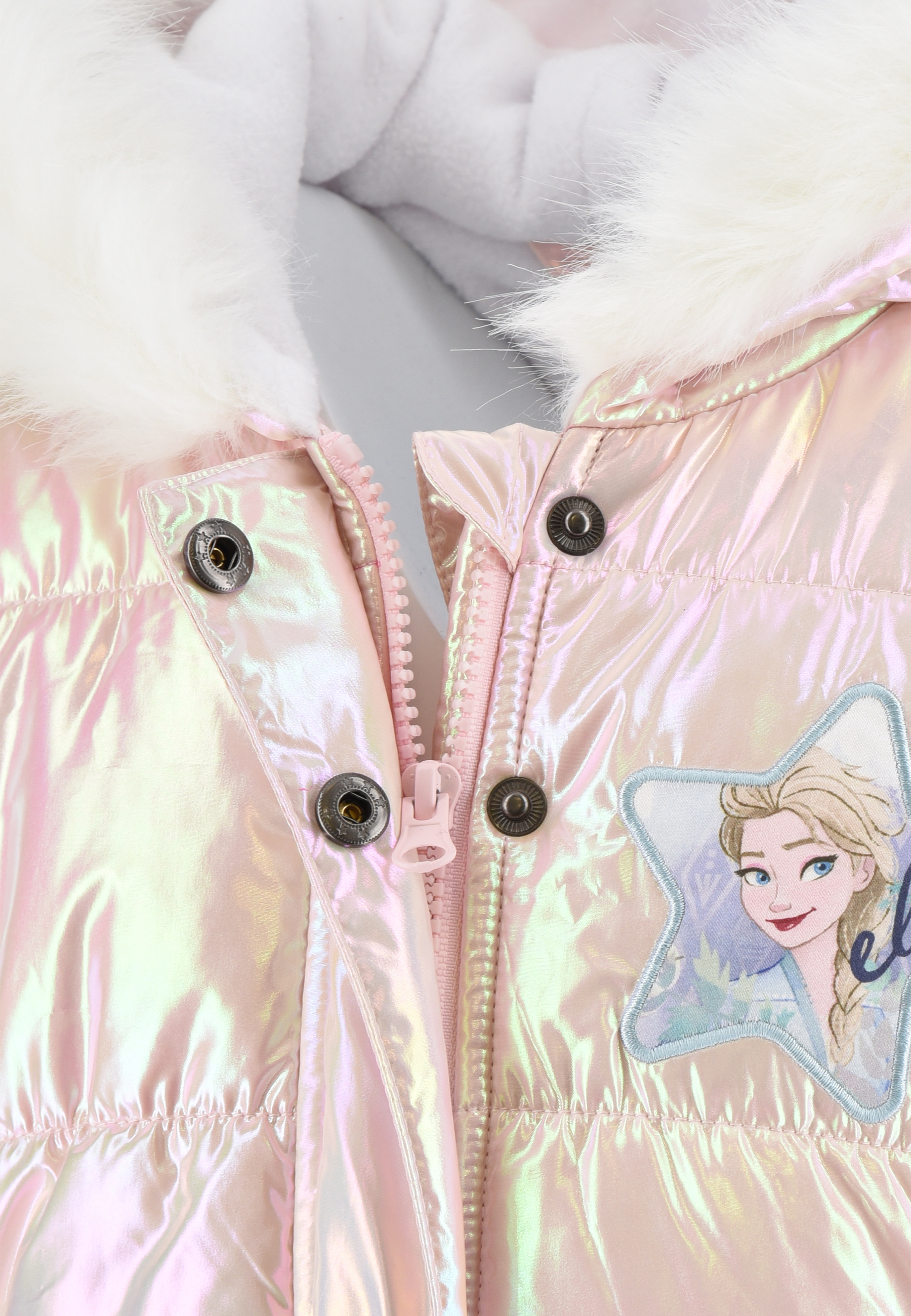 Frozen 2 - Die Eiskönigin Elsa Kinder Mädchen Winter-Jacke Pufferjacke Steppjacke mit Kapuze