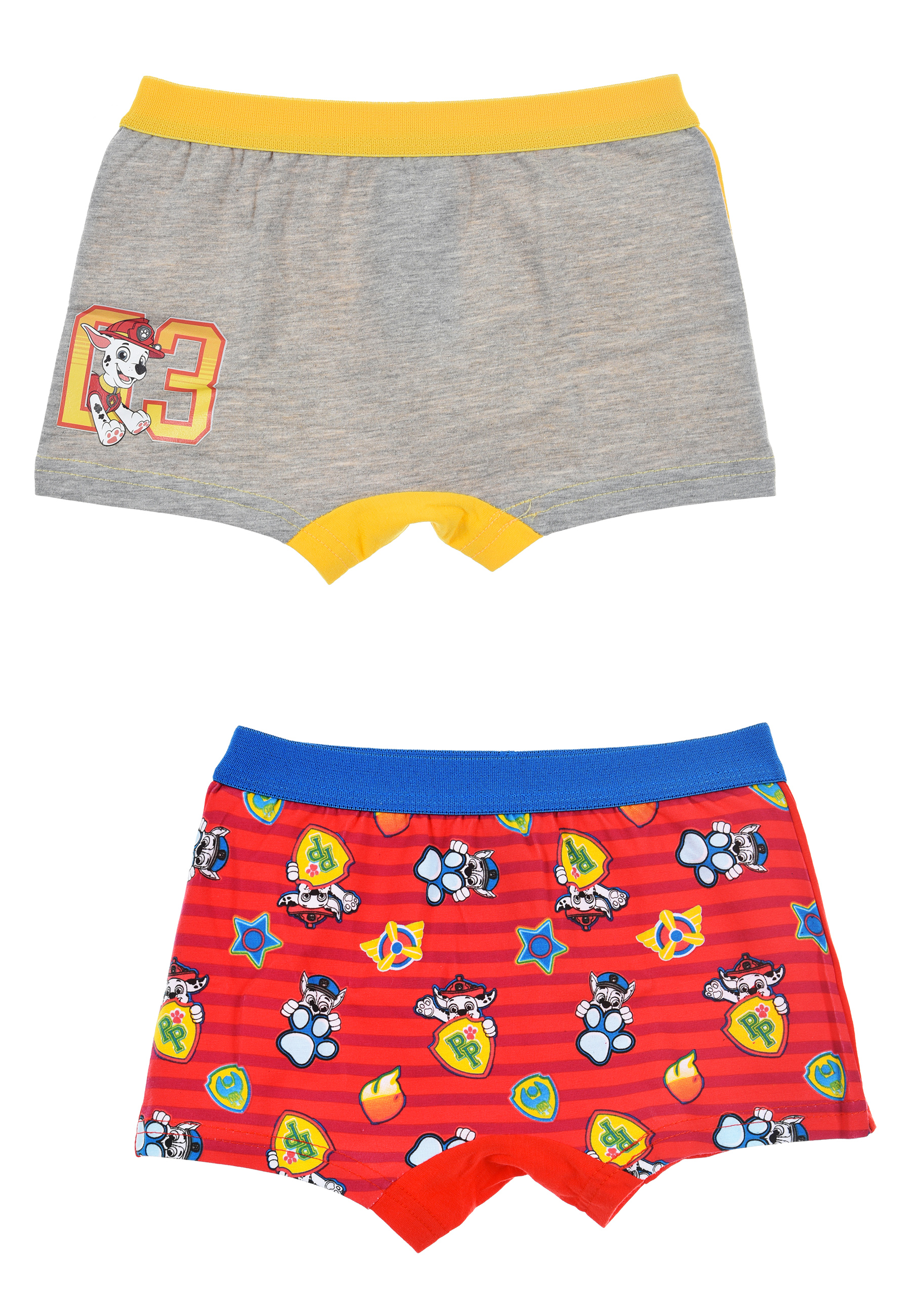 Paw Patrol Marshall Jungen Kinder Unterhosen Boxershorts Set 2 tlg. Grau + Rot