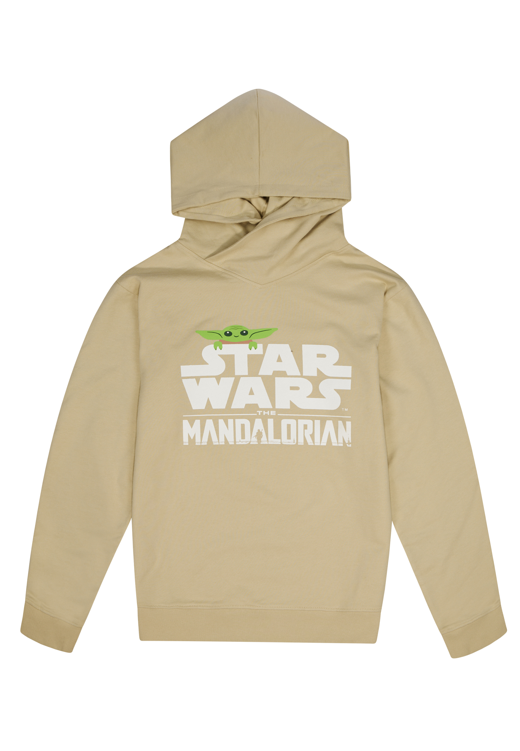 Star Wars The Mandalorian Grogu Kapuzen-Pullover Hoodie Sweater Beige