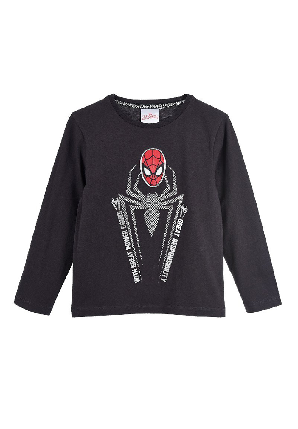 Spider-Man Kinder Jungen Langarm-shirt Longsleeve Grau