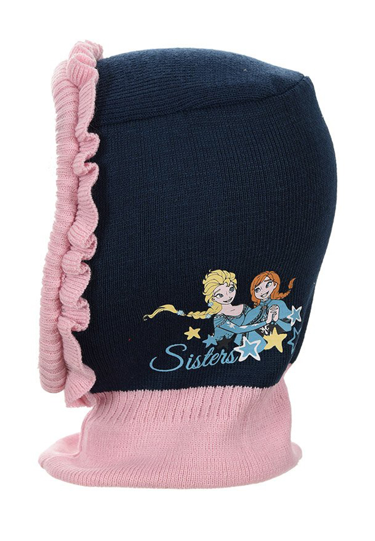 Disney Frozen - Die Eiskönigin Anna & Elsa Schlupfmütze Wintermütze Dunkel-Blau