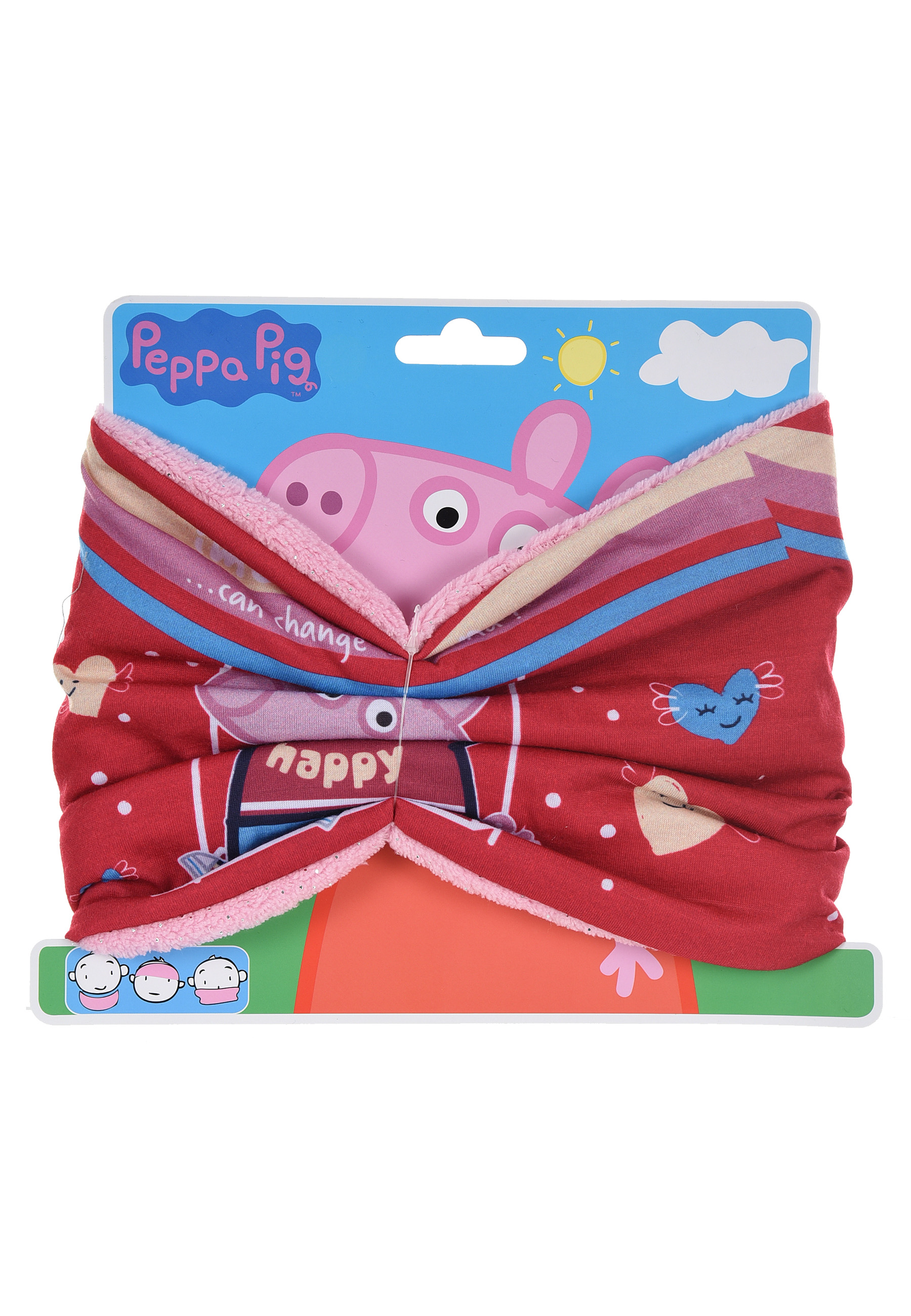 Peppa Wutz Pig Kinder Mädchen Winter-Schal Schlauchschal Loop Pink